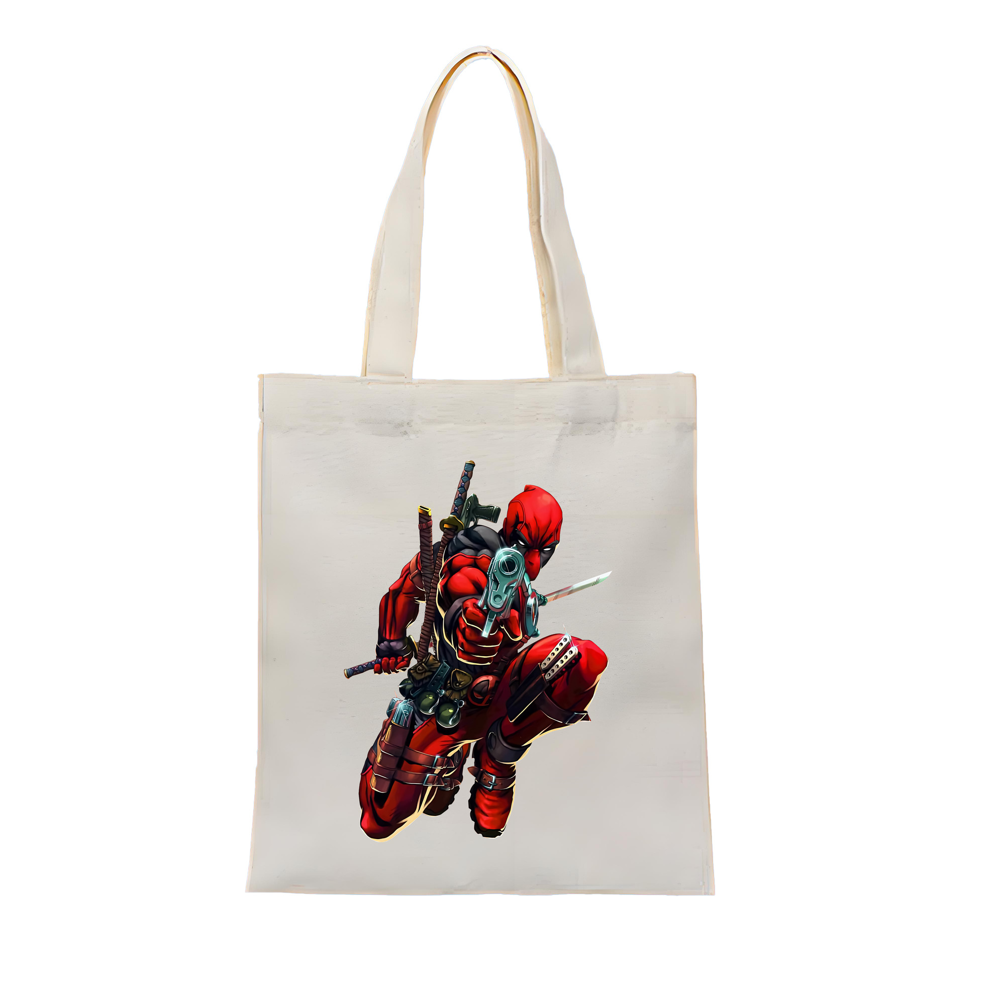 （画像用） Deadpool デッドプール 縦型キャンバス生地手提げバッグ　トートバッグ
