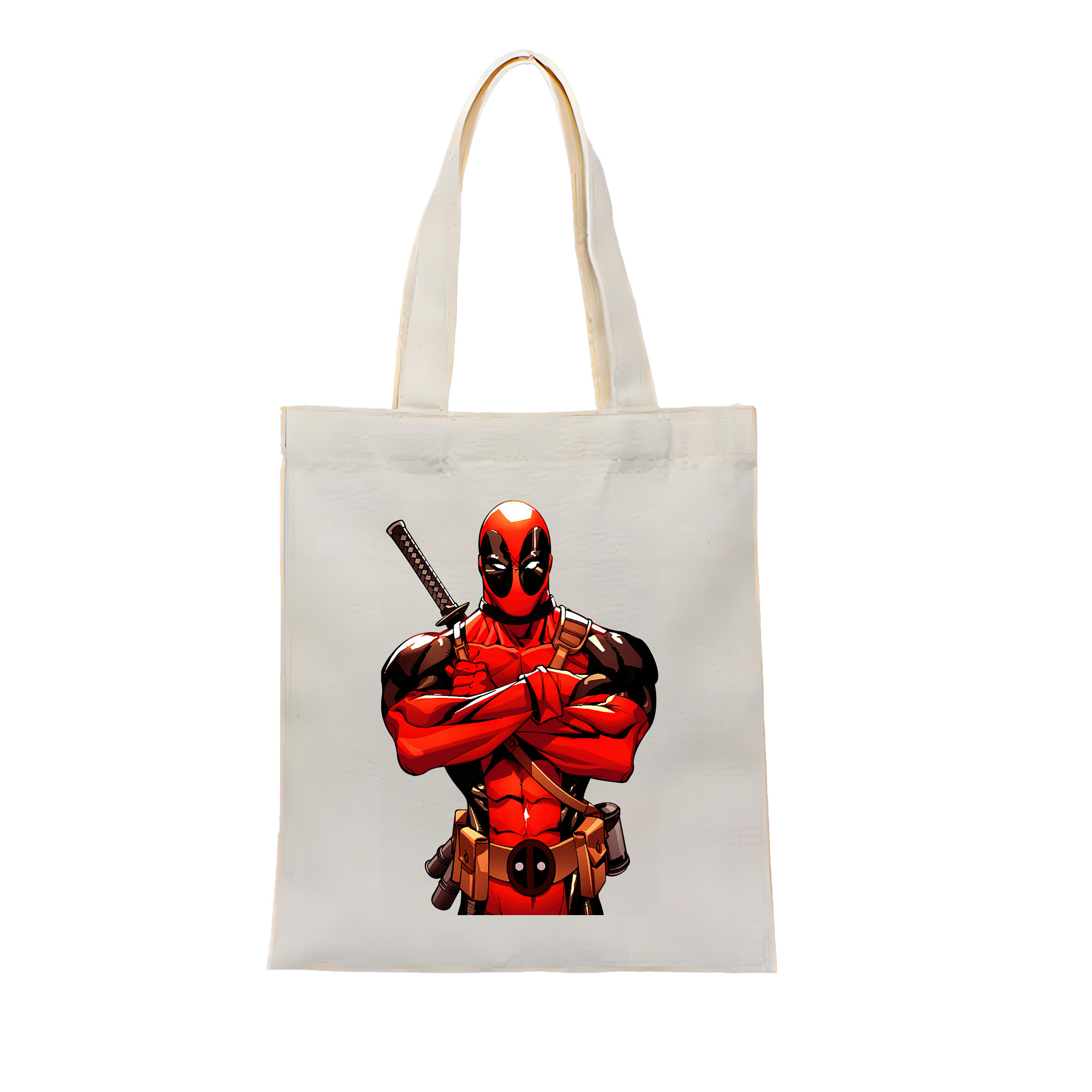 （画像用） Deadpool デッドプール 縦型キャンバス生地手提げバッグ　トートバッグ