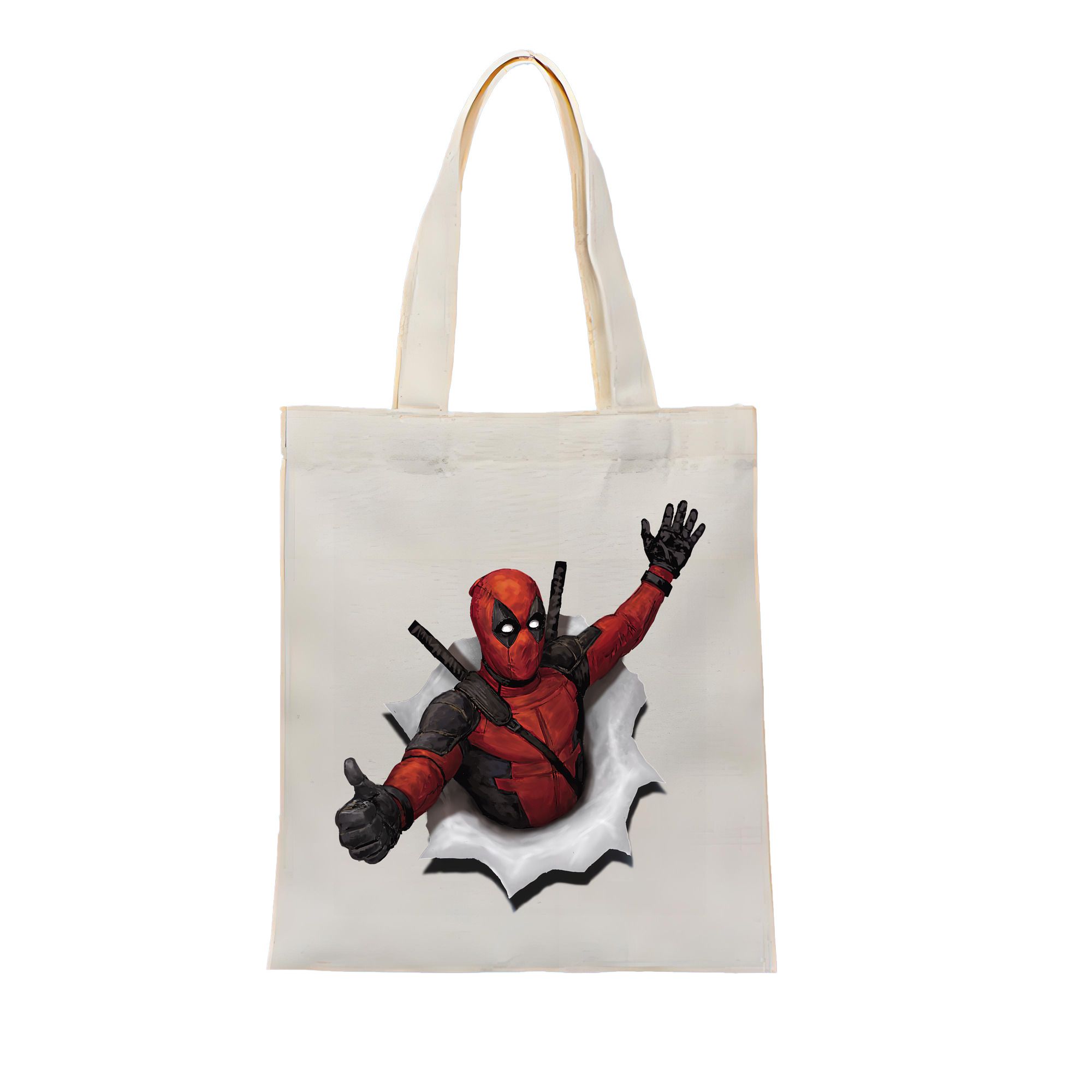 （画像用） Deadpool デッドプール 縦型キャンバス生地手提げバッグ　トートバッグ
