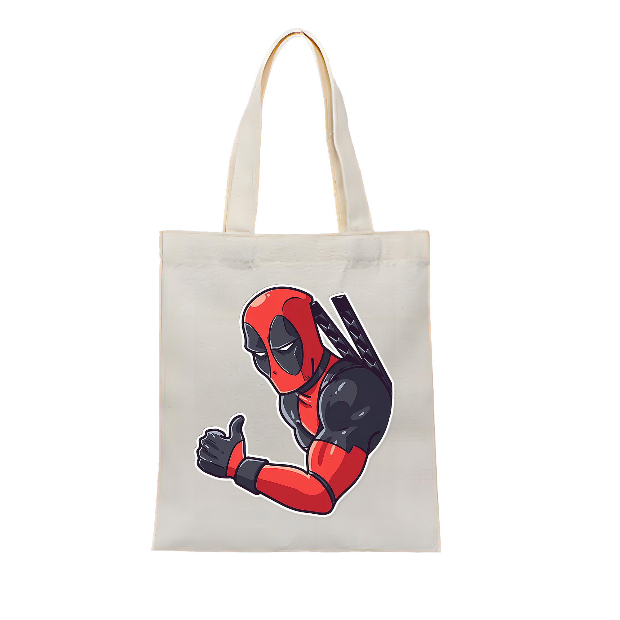（画像用） Deadpool デッドプール 縦型キャンバス生地手提げバッグ　トートバッグ