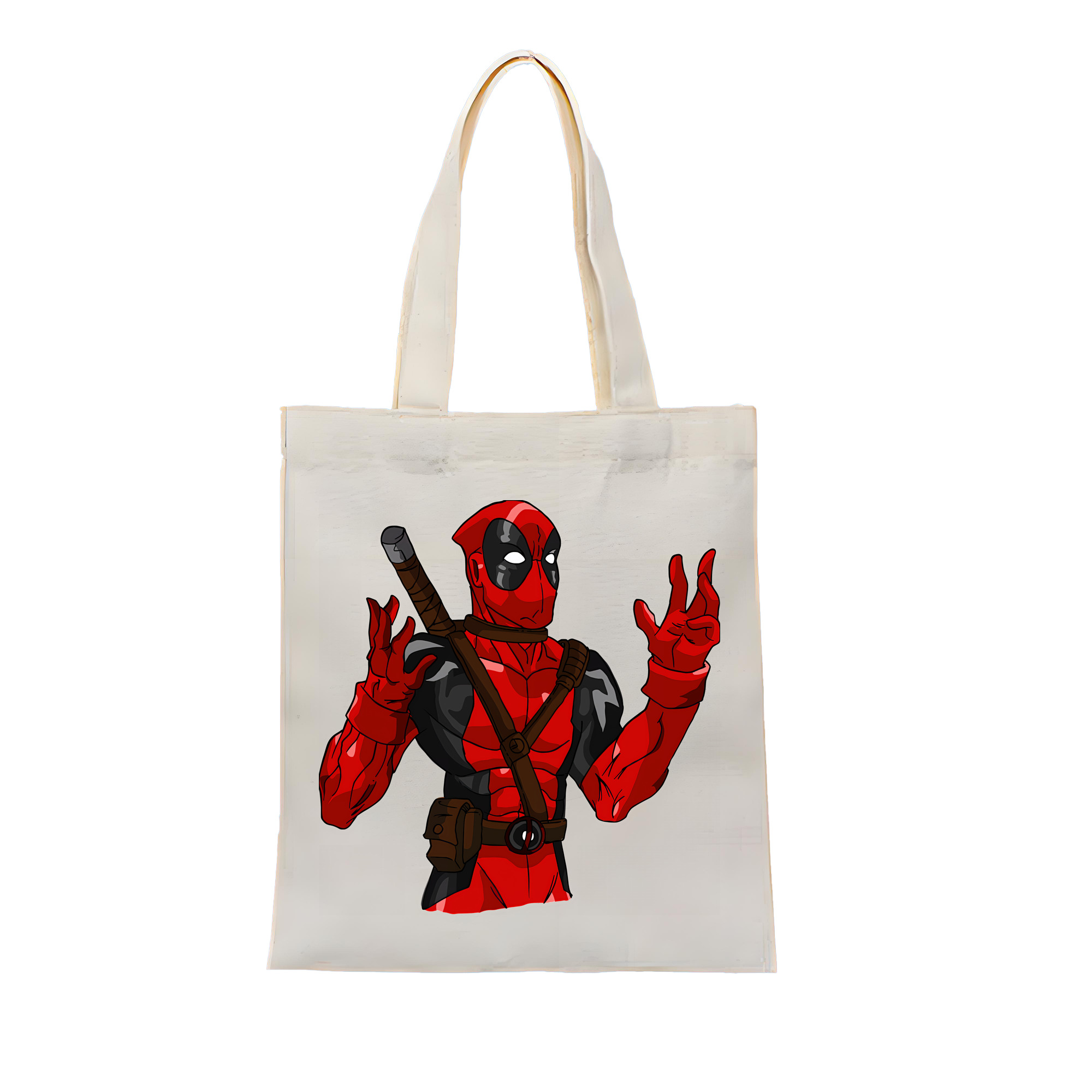 （画像用） Deadpool デッドプール 縦型キャンバス生地手提げバッグ　トートバッグ