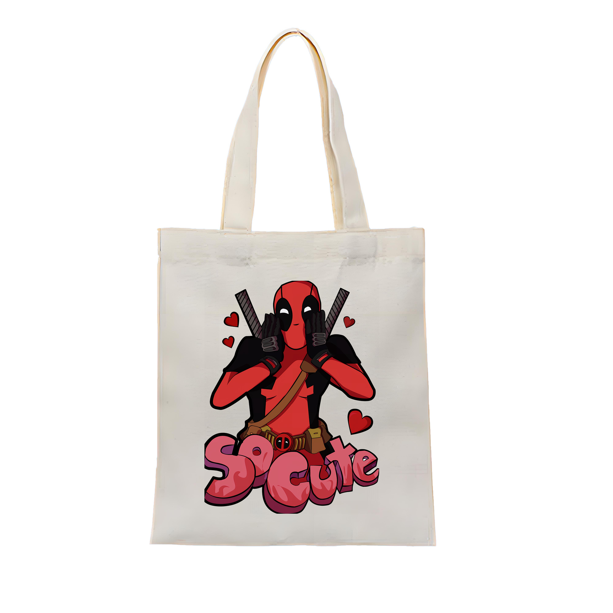 （画像用） Deadpool デッドプール 縦型キャンバス生地手提げバッグ　トートバッグ