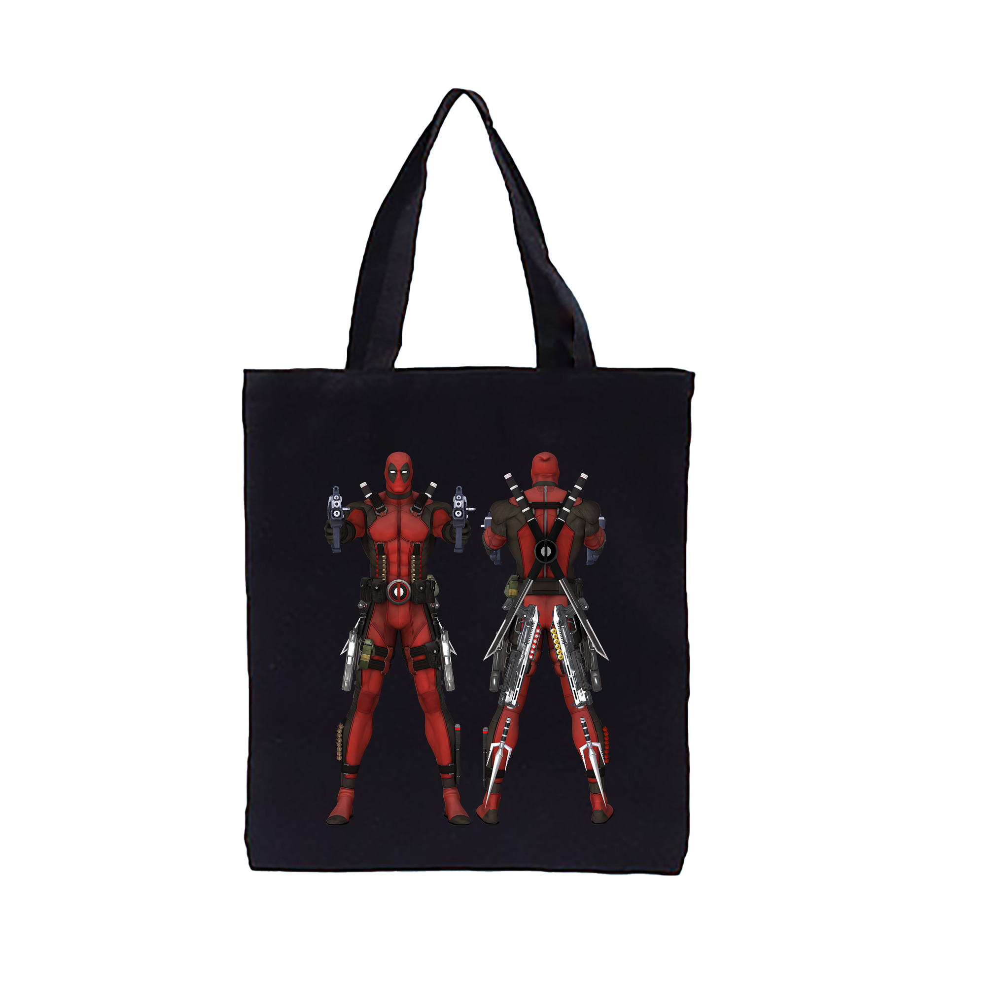 （画像用） Deadpool デッドプール 縦型キャンバス生地手提げバッグ　トートバッグ