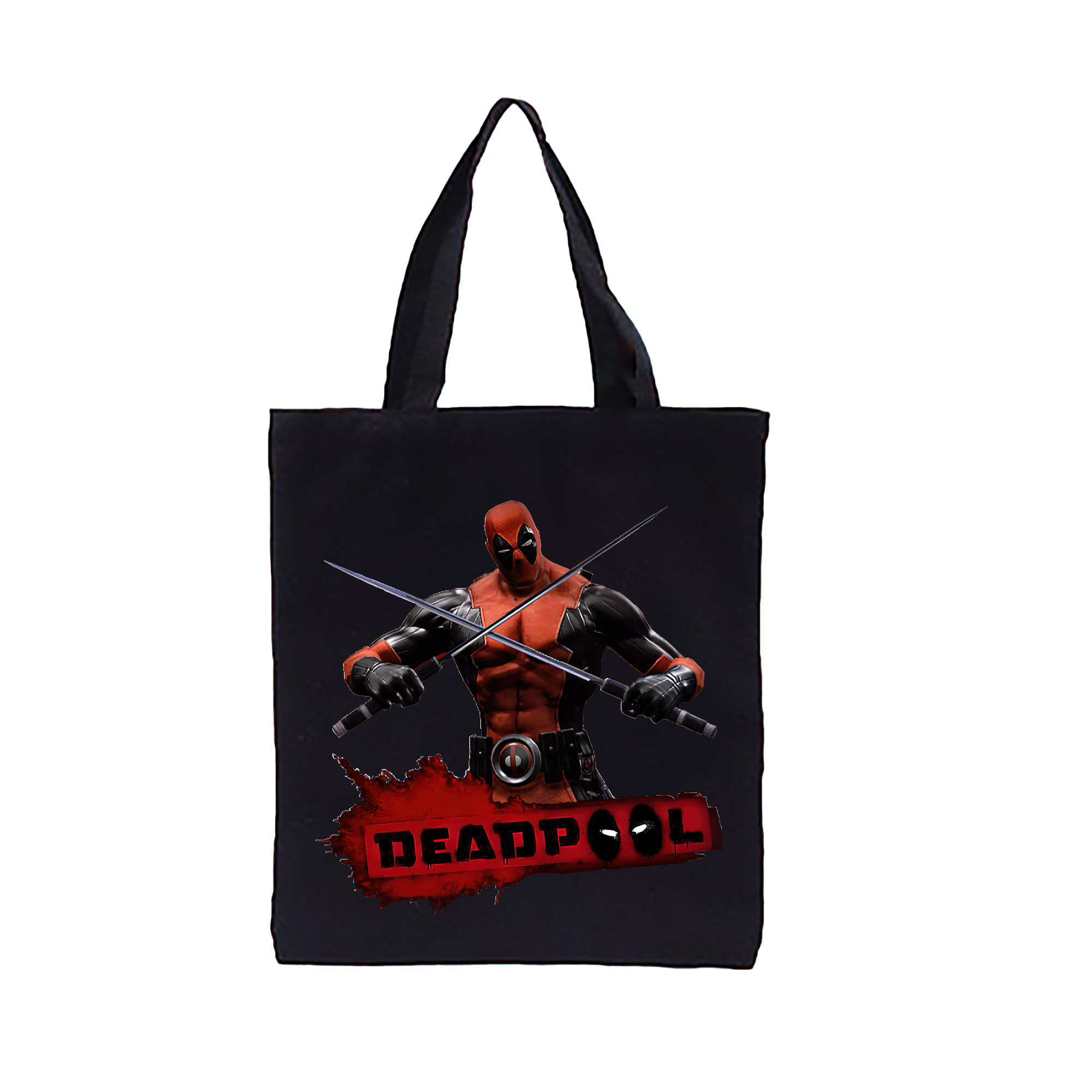 （画像用） Deadpool デッドプール 縦型キャンバス生地手提げバッグ　トートバッグ