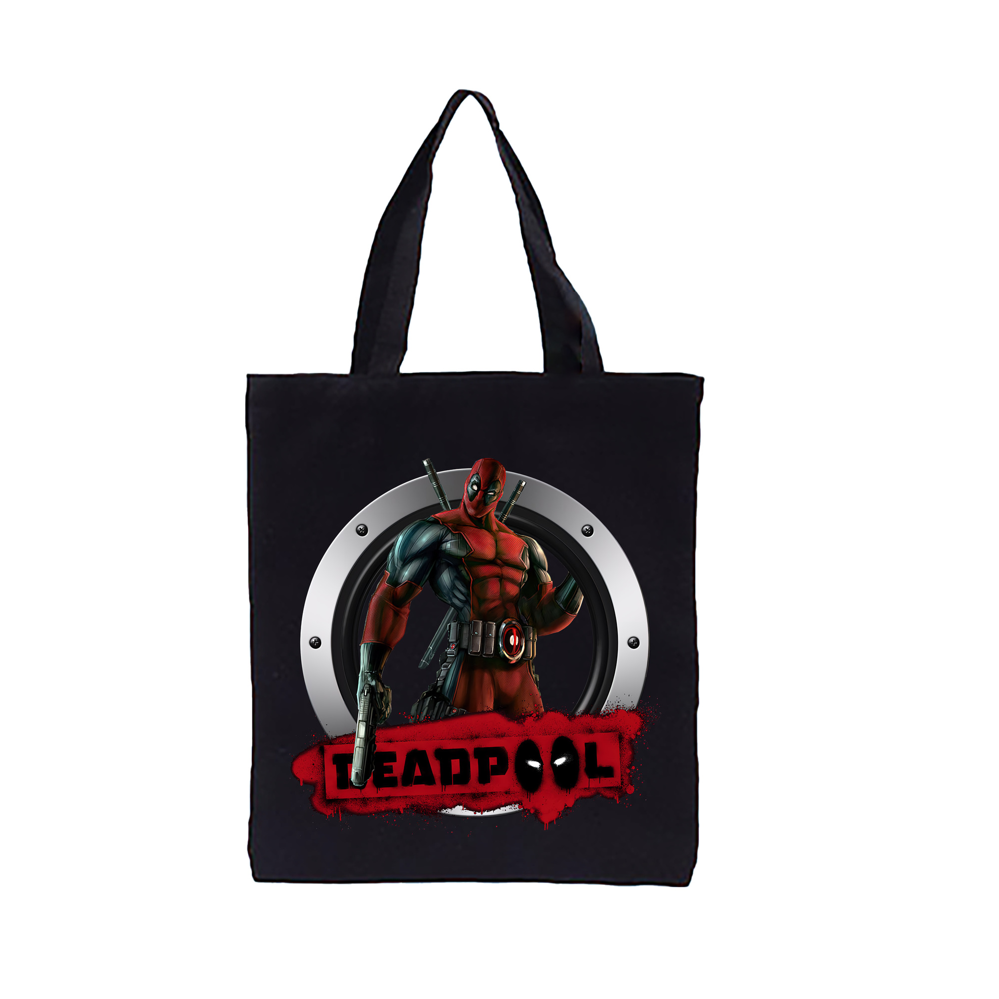 （画像用） Deadpool デッドプール 縦型キャンバス生地手提げバッグ　トートバッグ