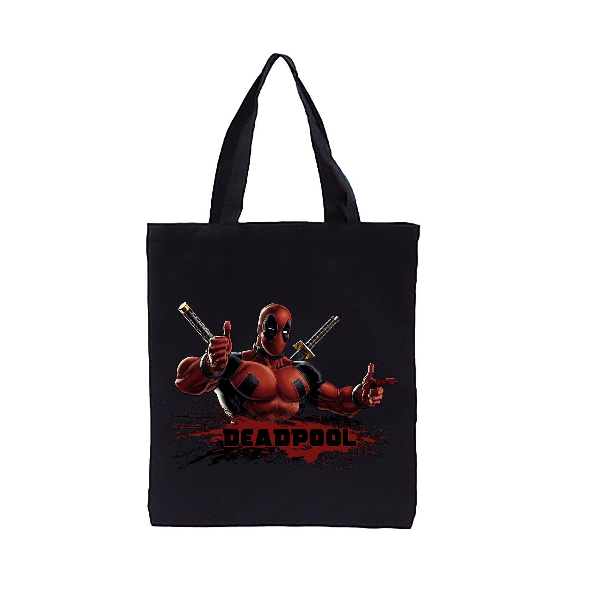 （画像用） Deadpool デッドプール 縦型キャンバス生地手提げバッグ　トートバッグ