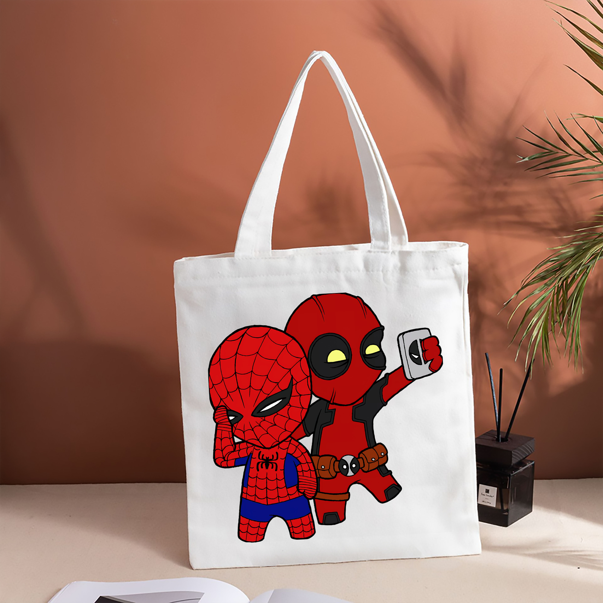 Deadpool デッドプール 縦型キャンバス生地手提げバッグ　トートバッグ