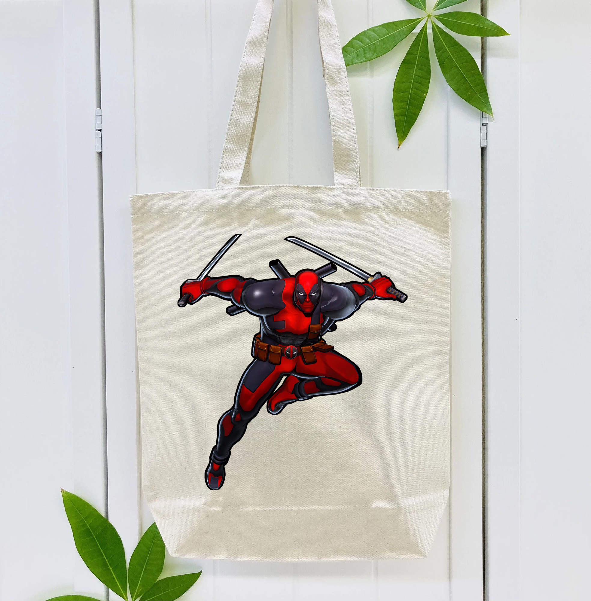Deadpool デッドプール 縦型キャンバス生地手提げバッグ　トートバッグ