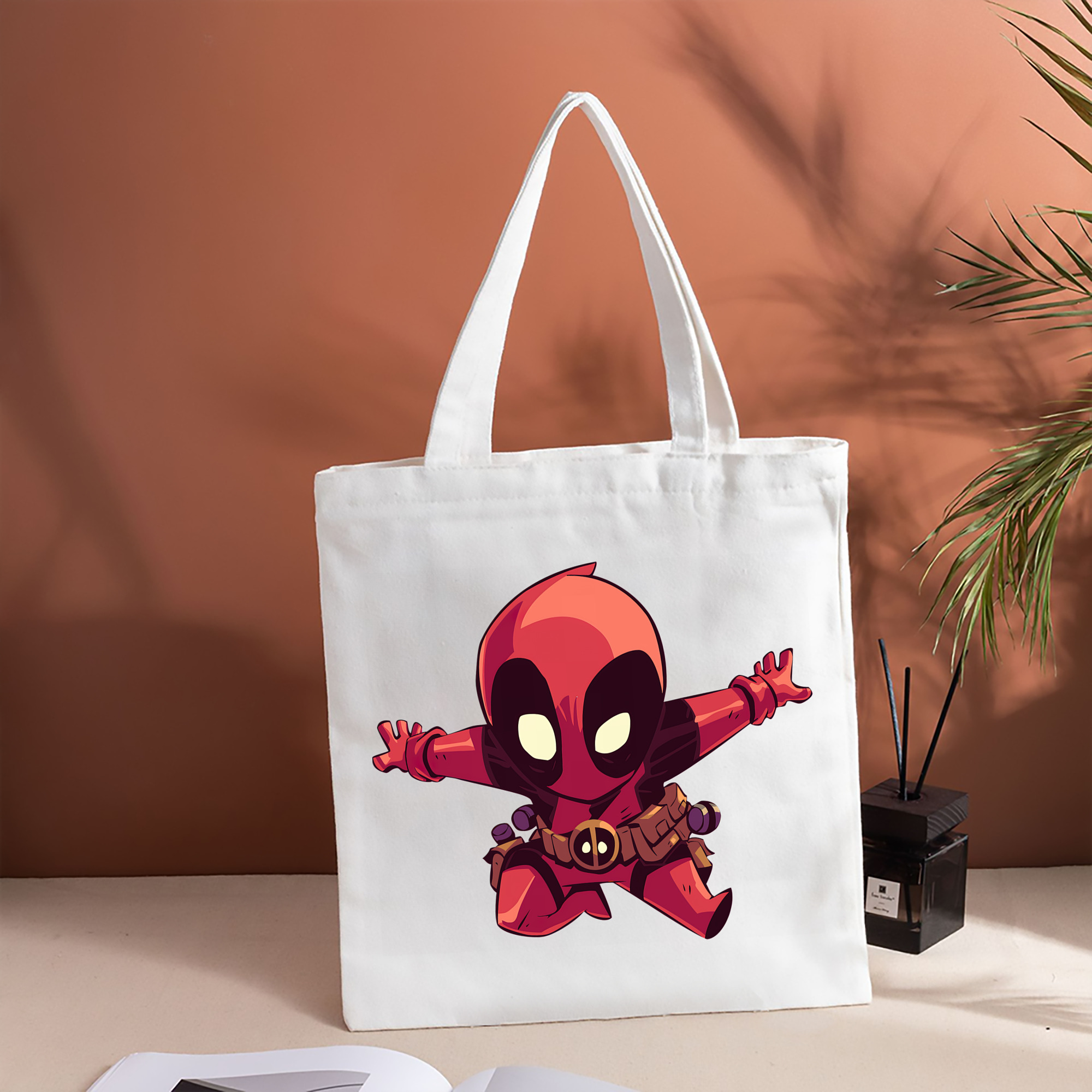 Deadpool デッドプール 縦型キャンバス生地手提げバッグ　トートバッグ