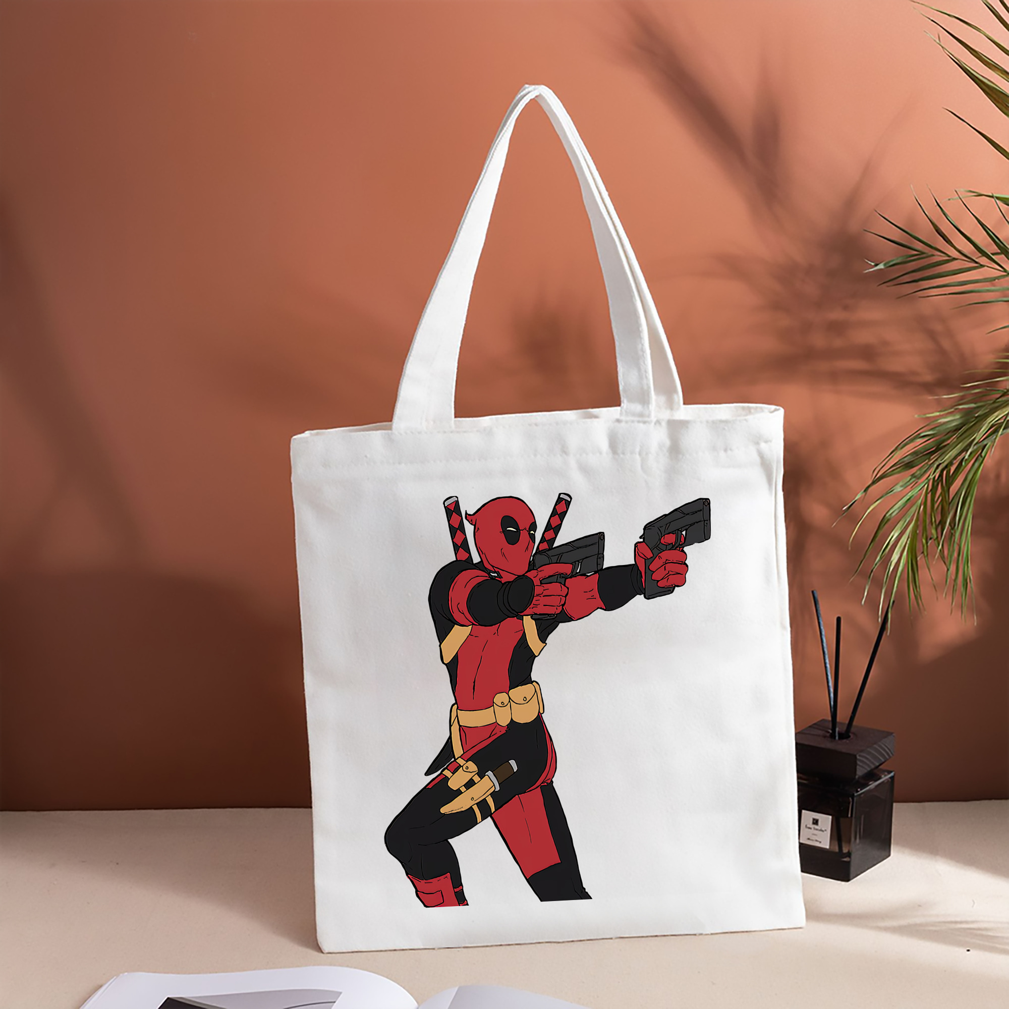 Deadpool デッドプール 縦型キャンバス生地手提げバッグ　トートバッグ