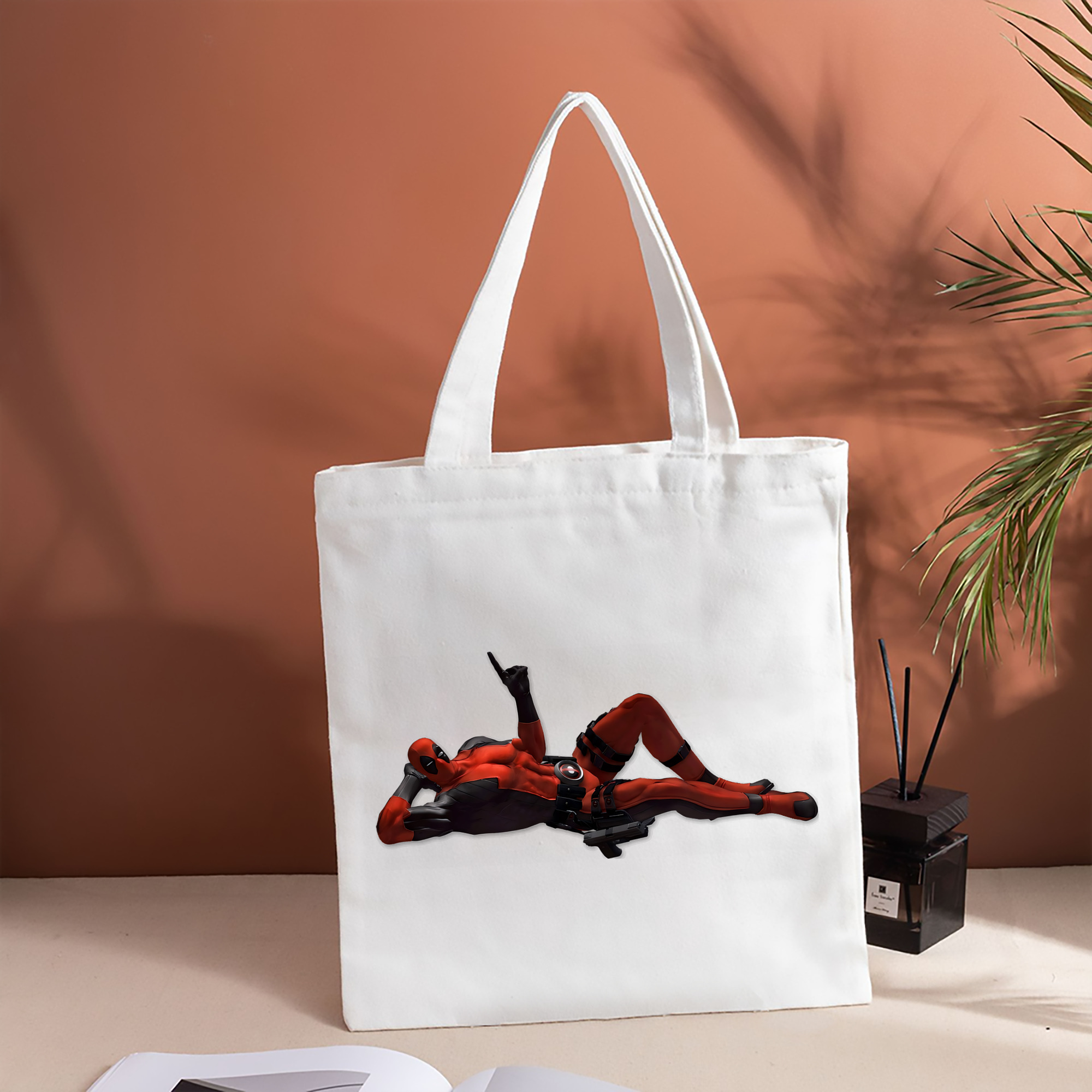 Deadpool デッドプール 縦型キャンバス生地手提げバッグ　トートバッグ