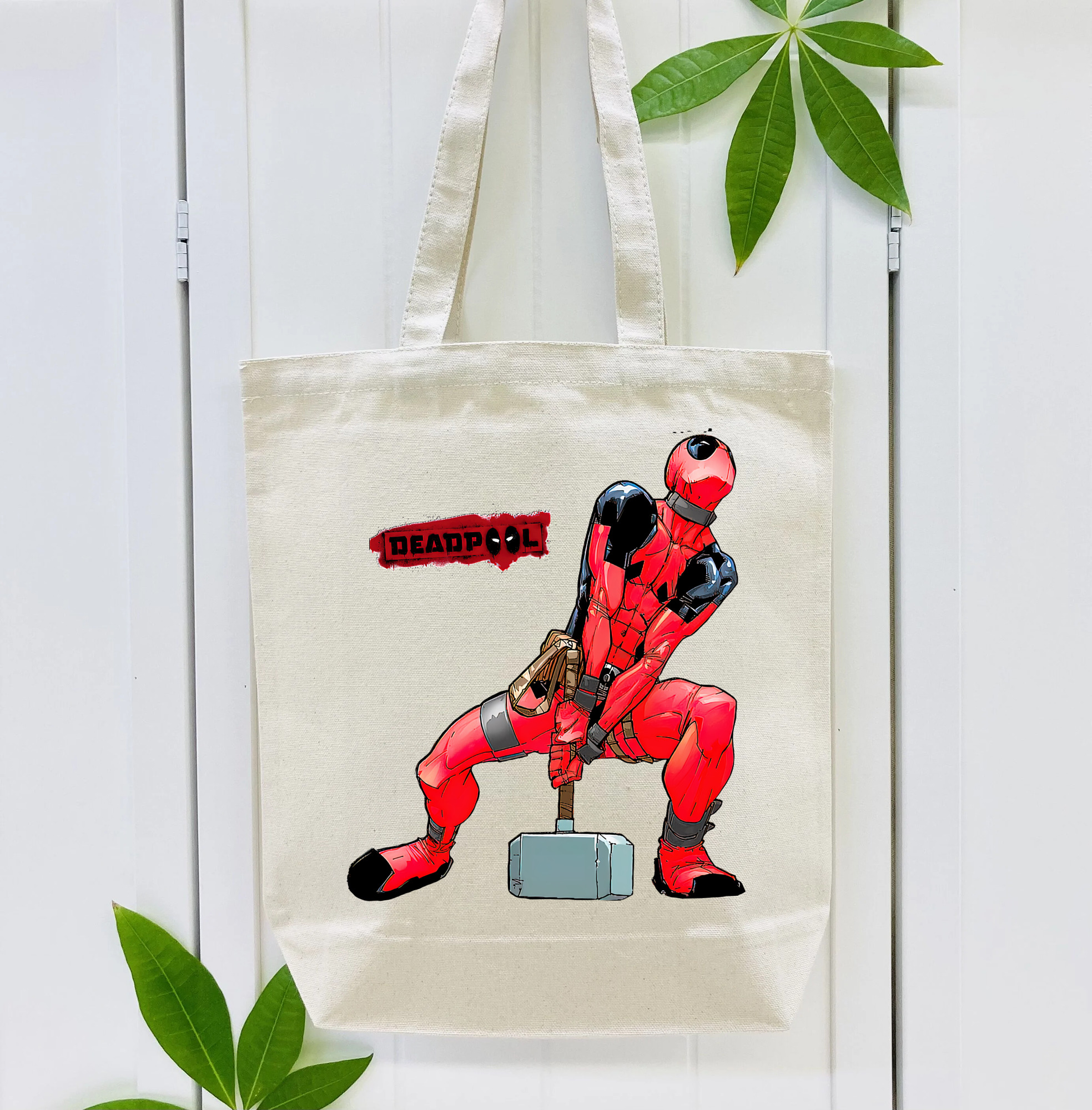 Deadpool デッドプール 縦型キャンバス生地手提げバッグ　トートバッグ
