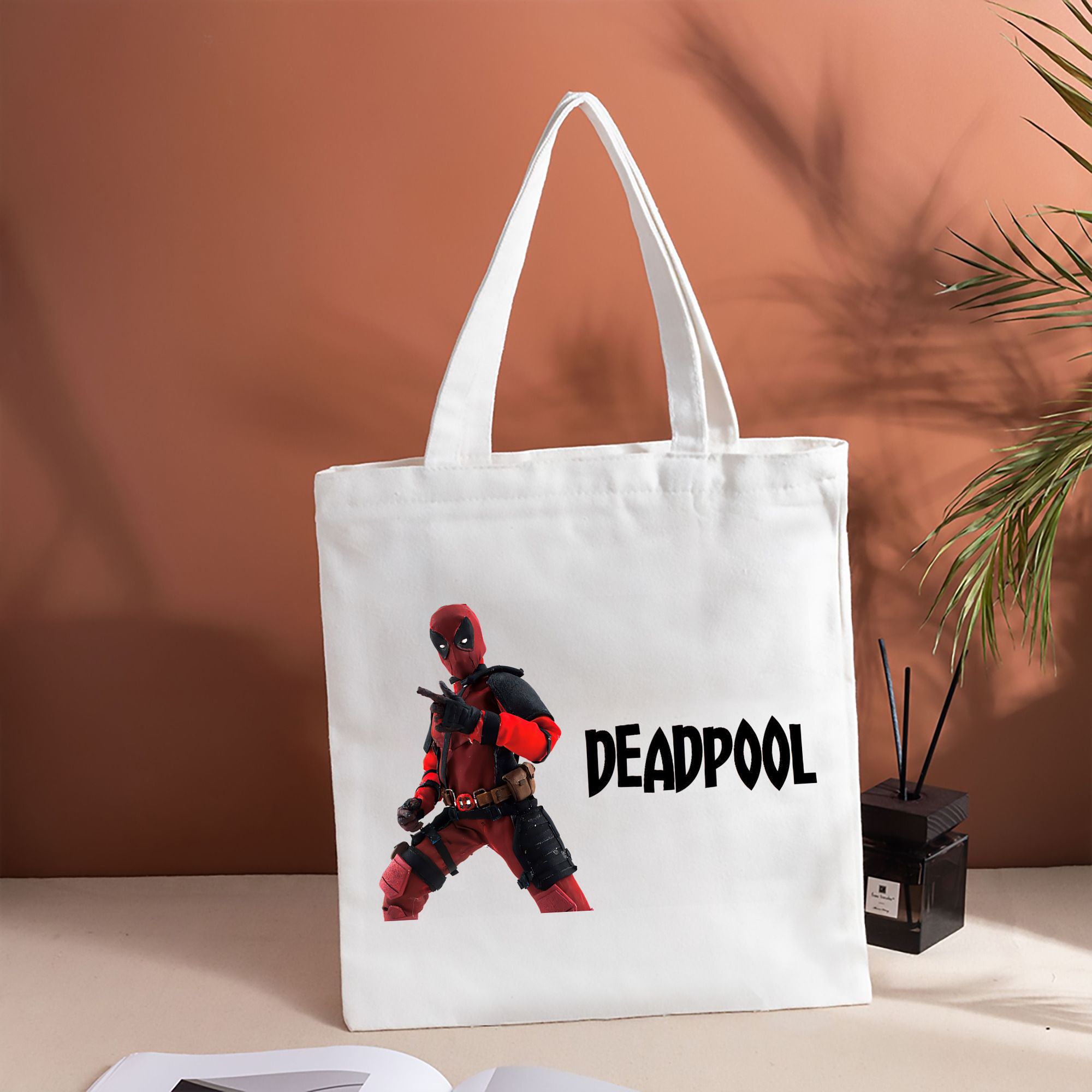 Deadpool デッドプール 縦型キャンバス生地手提げバッグ　トートバッグ