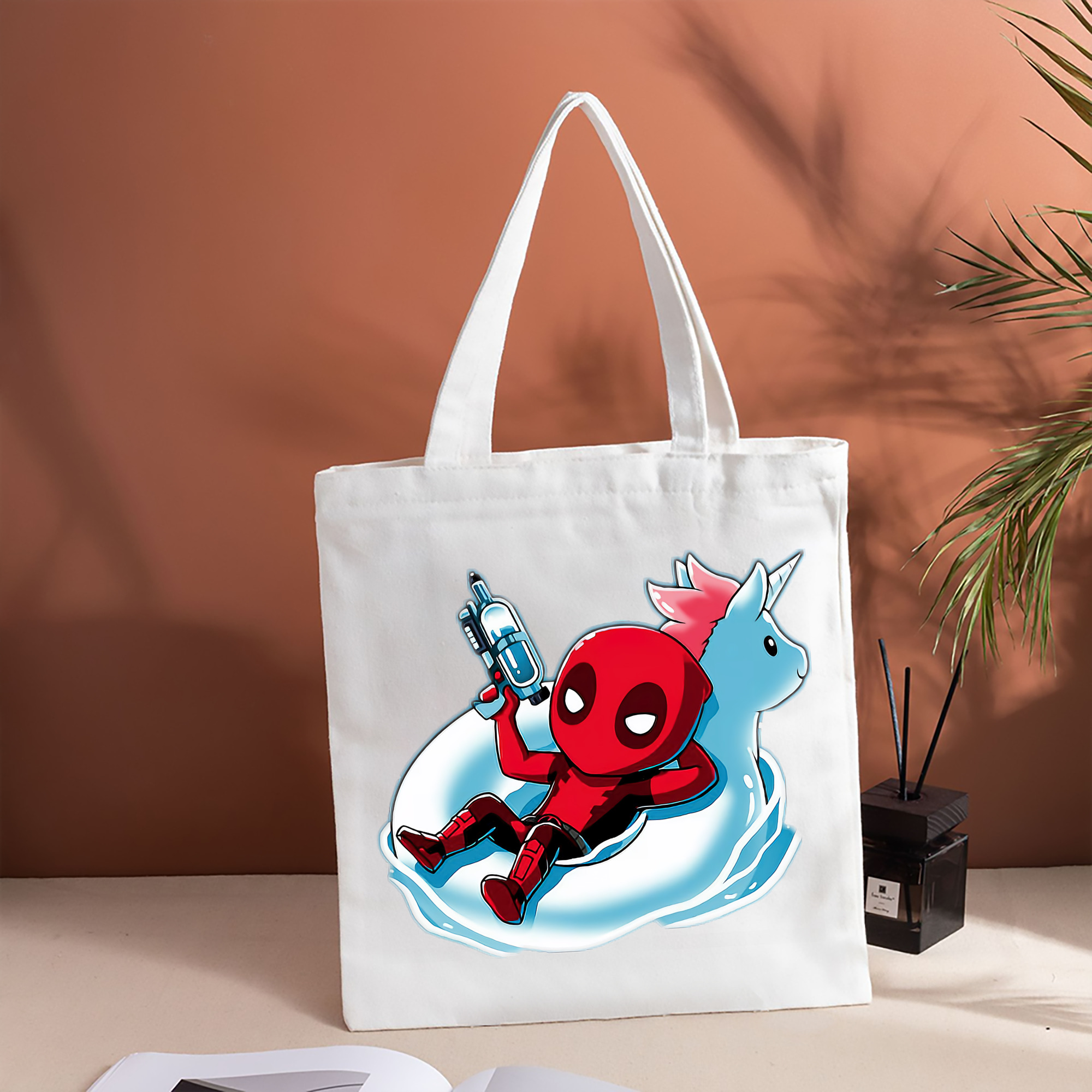 Deadpool デッドプール 縦型キャンバス生地手提げバッグ　トートバッグ