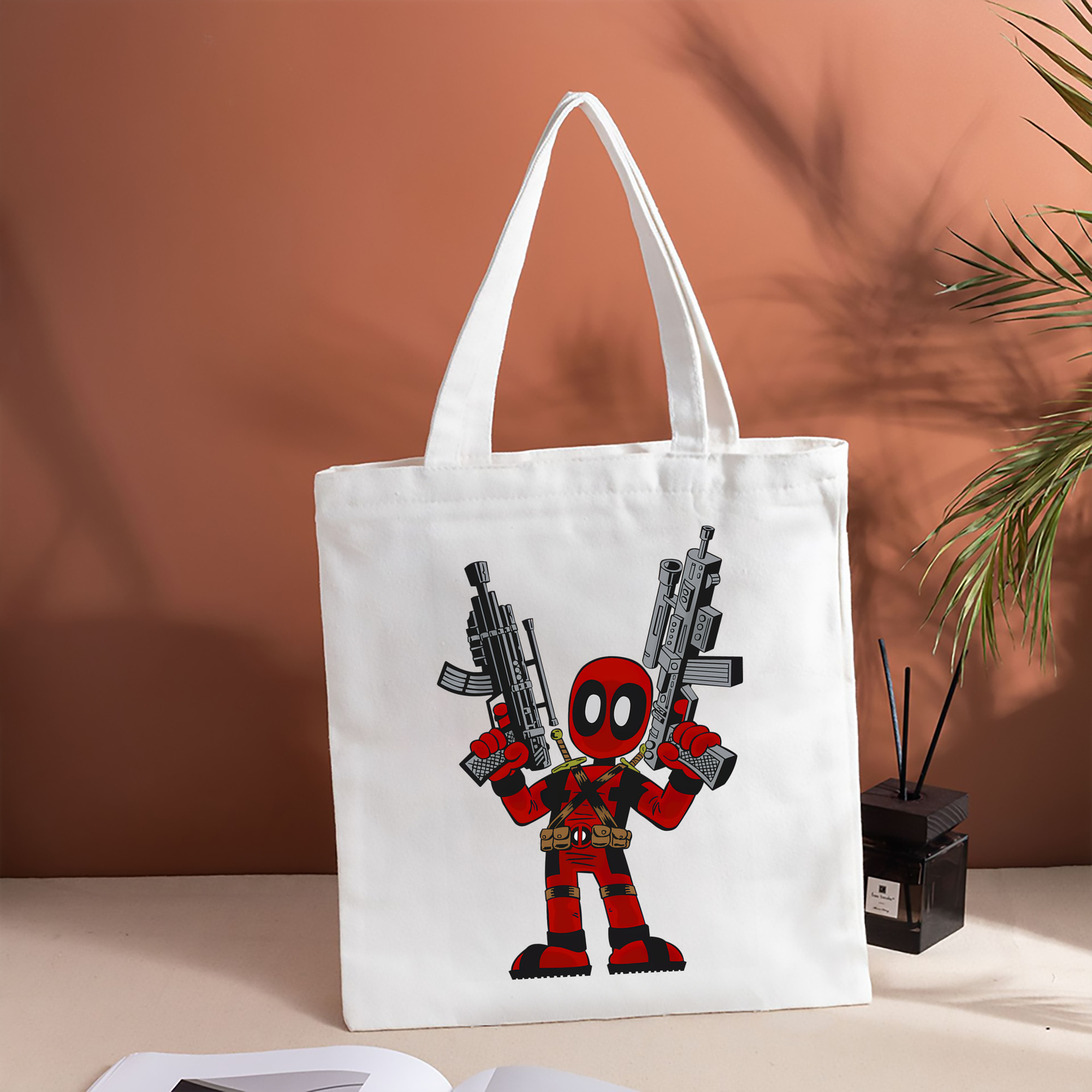 Deadpool デッドプール 縦型キャンバス生地手提げバッグ　トートバッグ