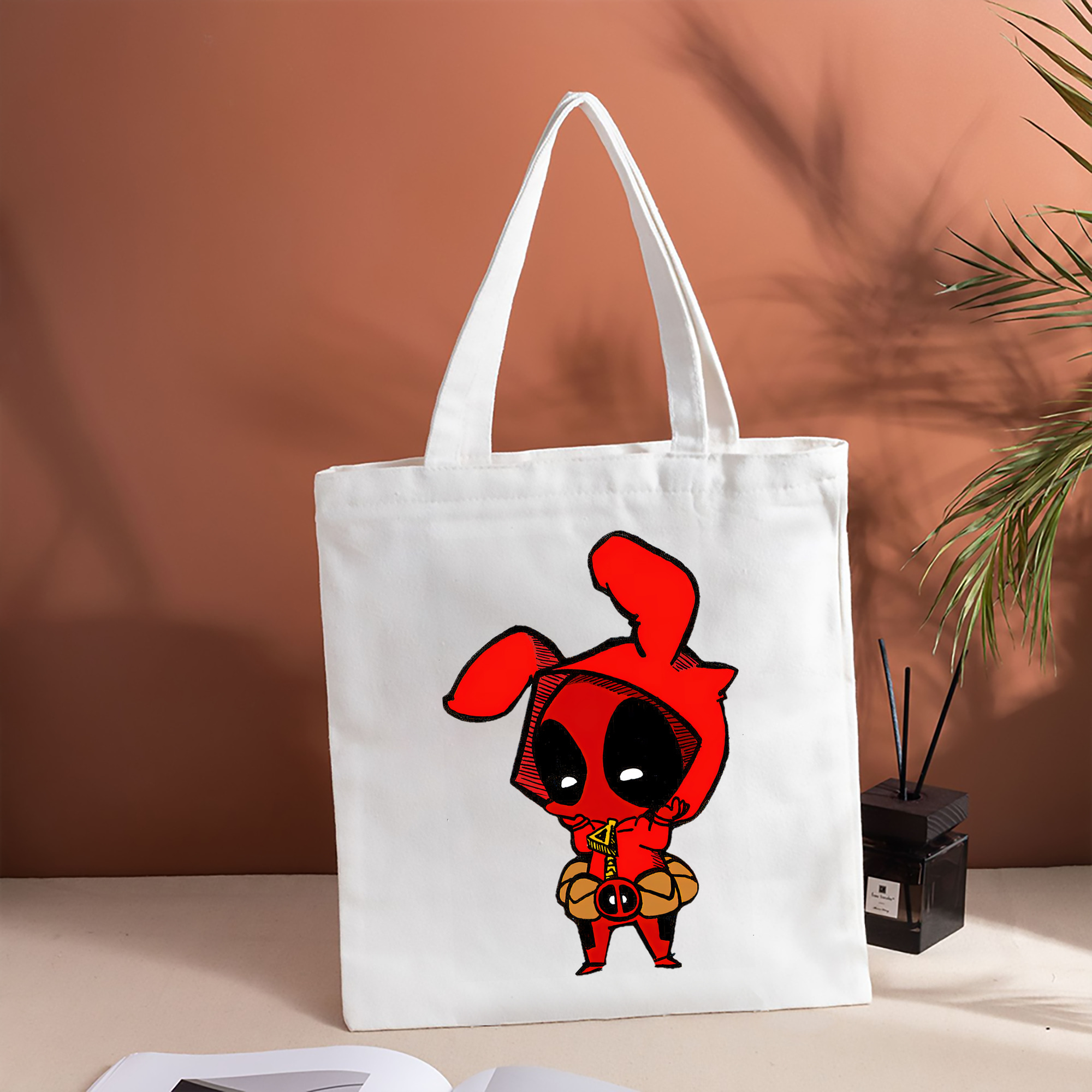 Deadpool デッドプール 縦型キャンバス生地手提げバッグ　トートバッグ