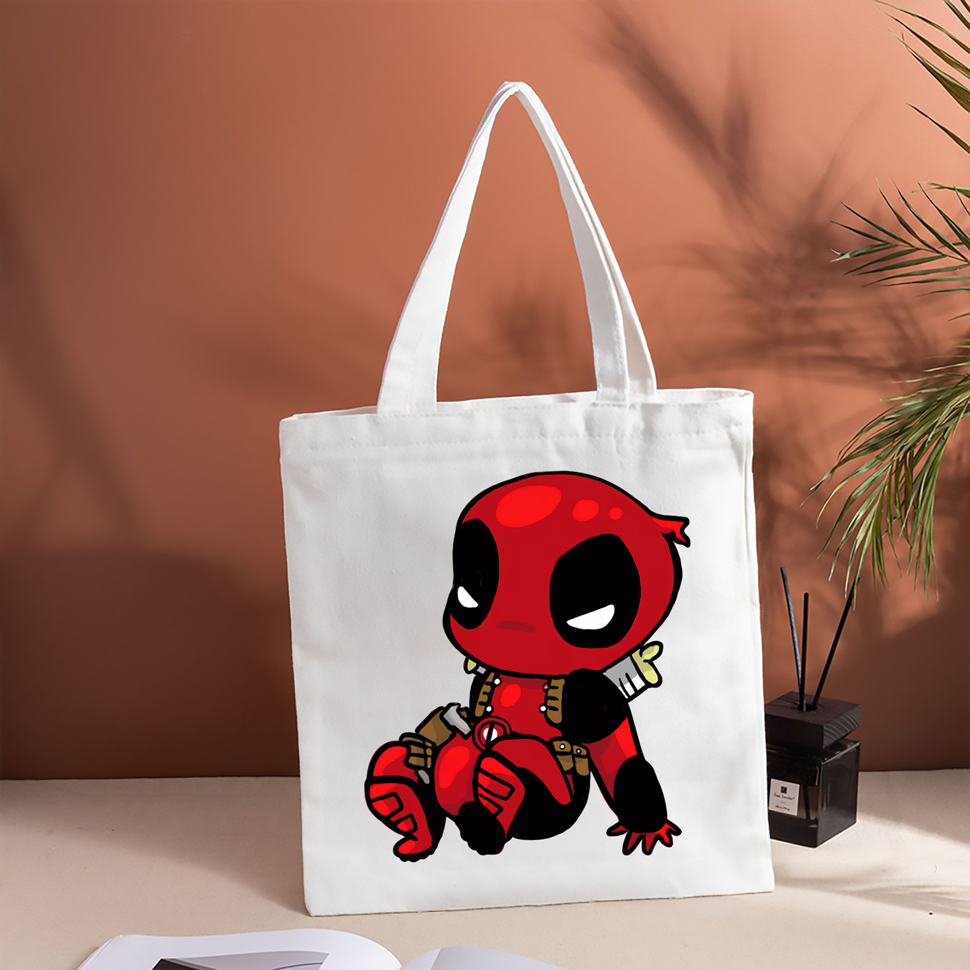 Deadpool デッドプール 縦型キャンバス生地手提げバッグ　トートバッグ