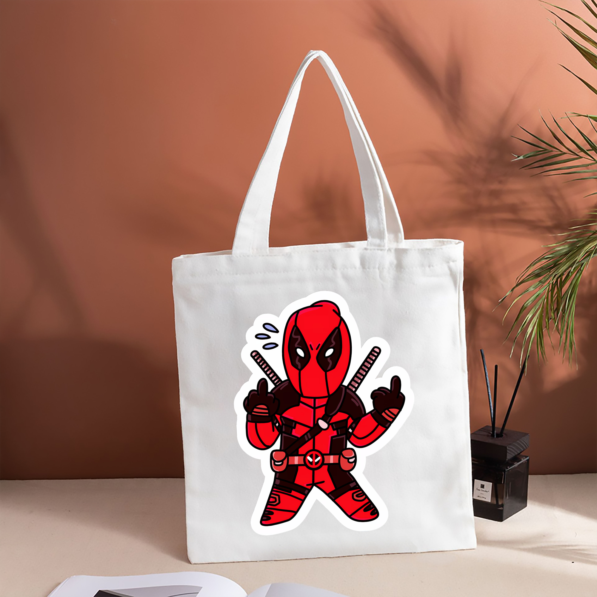 Deadpool デッドプール 縦型キャンバス生地手提げバッグ　トートバッグ