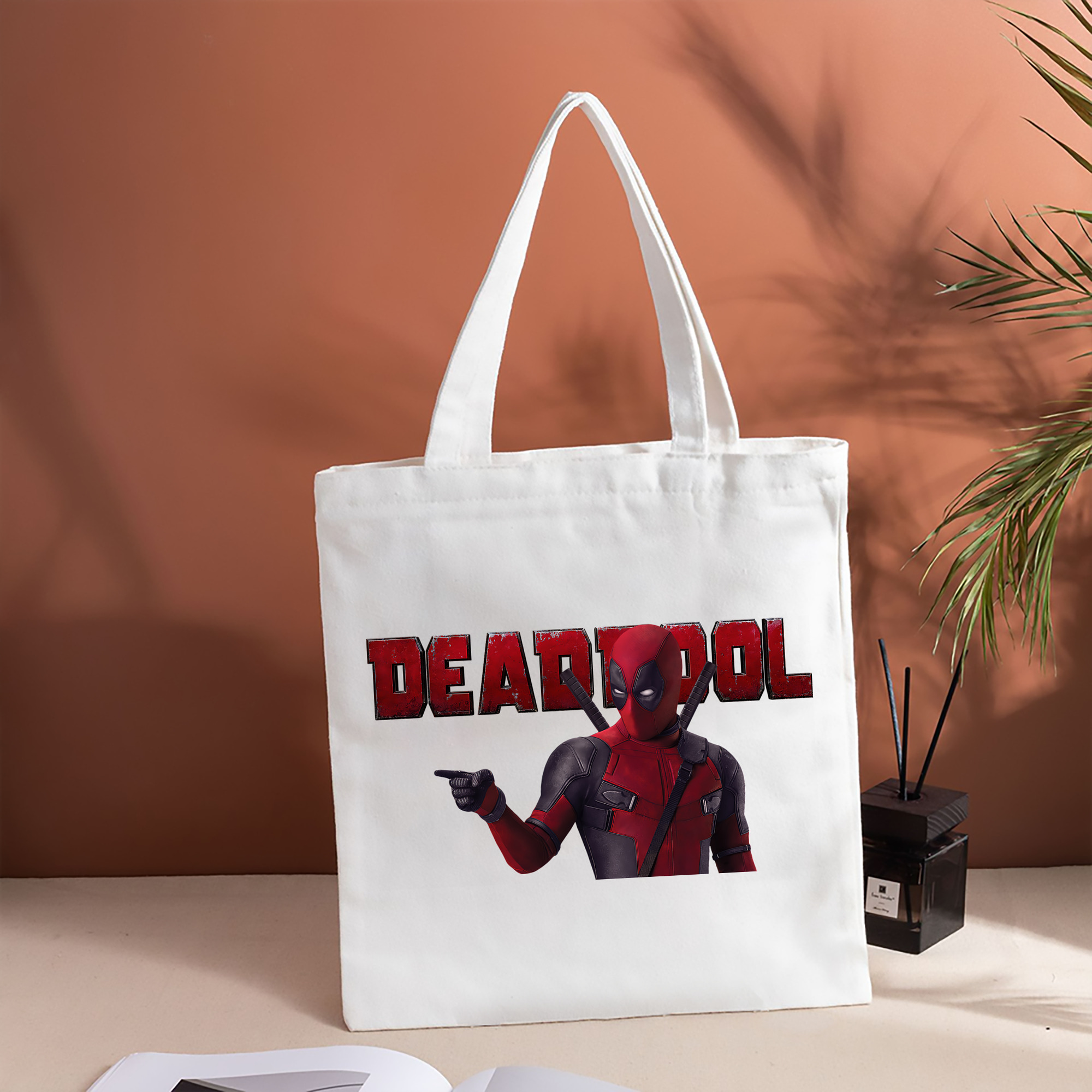 Deadpool デッドプール 縦型キャンバス生地手提げバッグ　トートバッグ