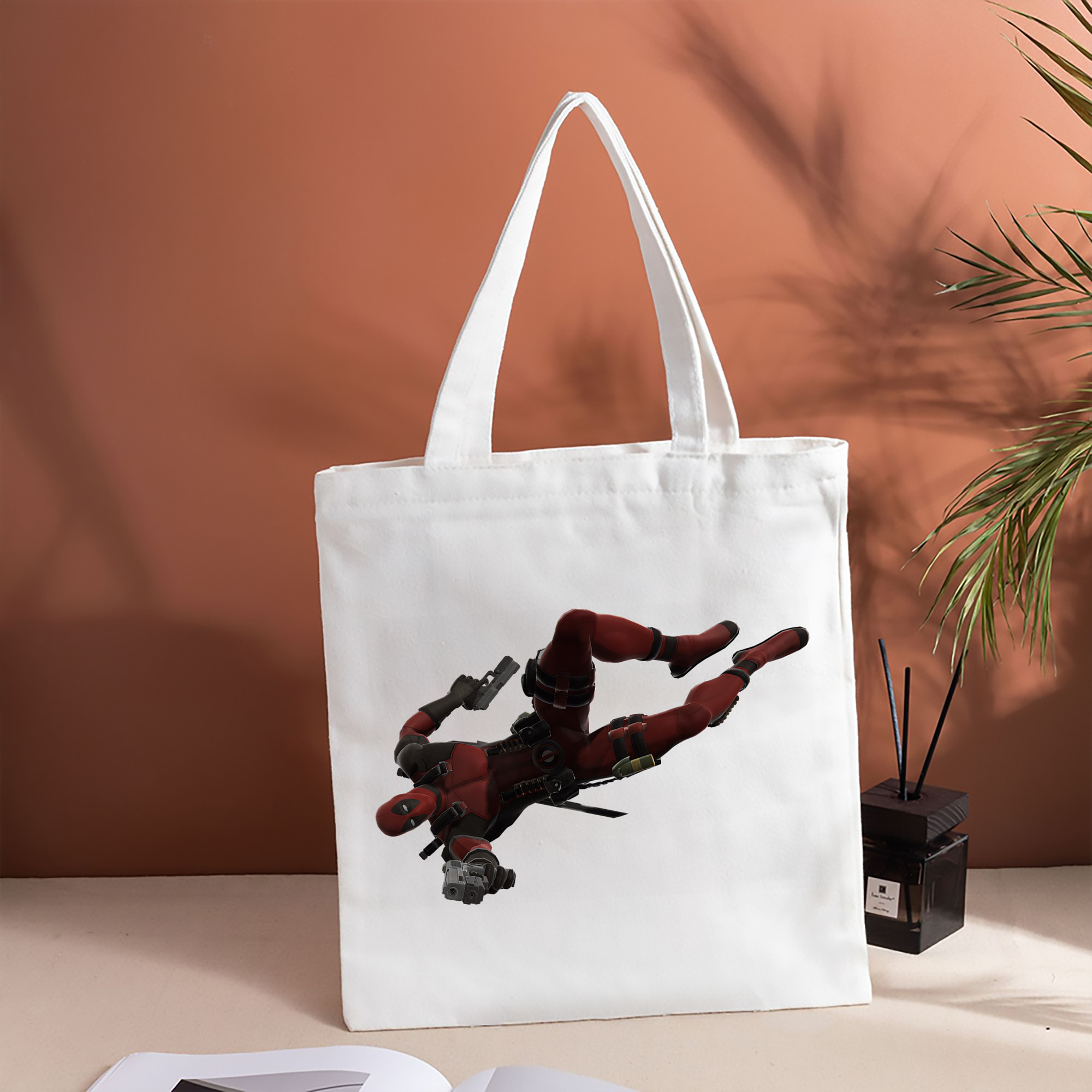 Deadpool デッドプール 縦型キャンバス生地手提げバッグ　トートバッグ