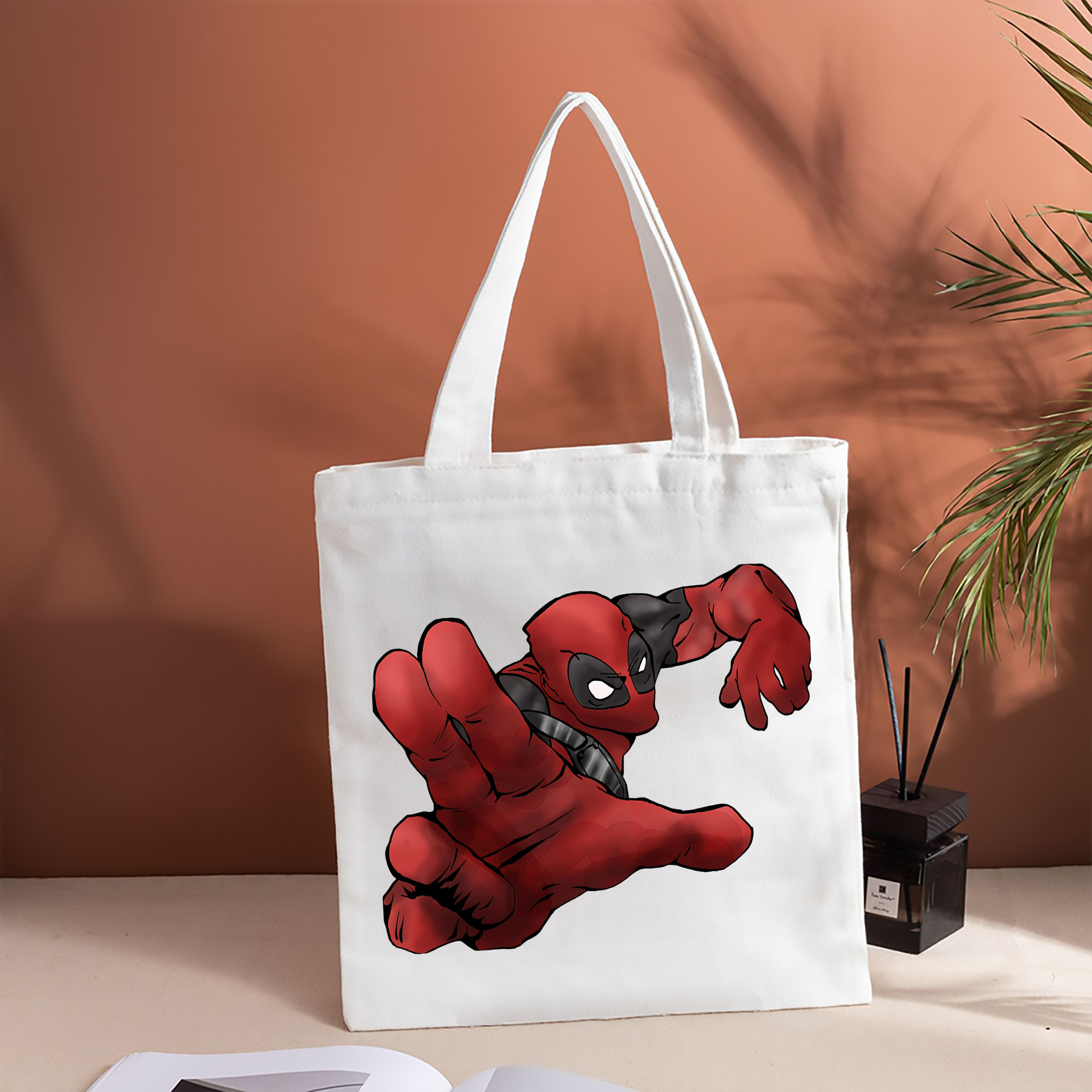 Deadpool デッドプール 縦型キャンバス生地手提げバッグ　トートバッグ
