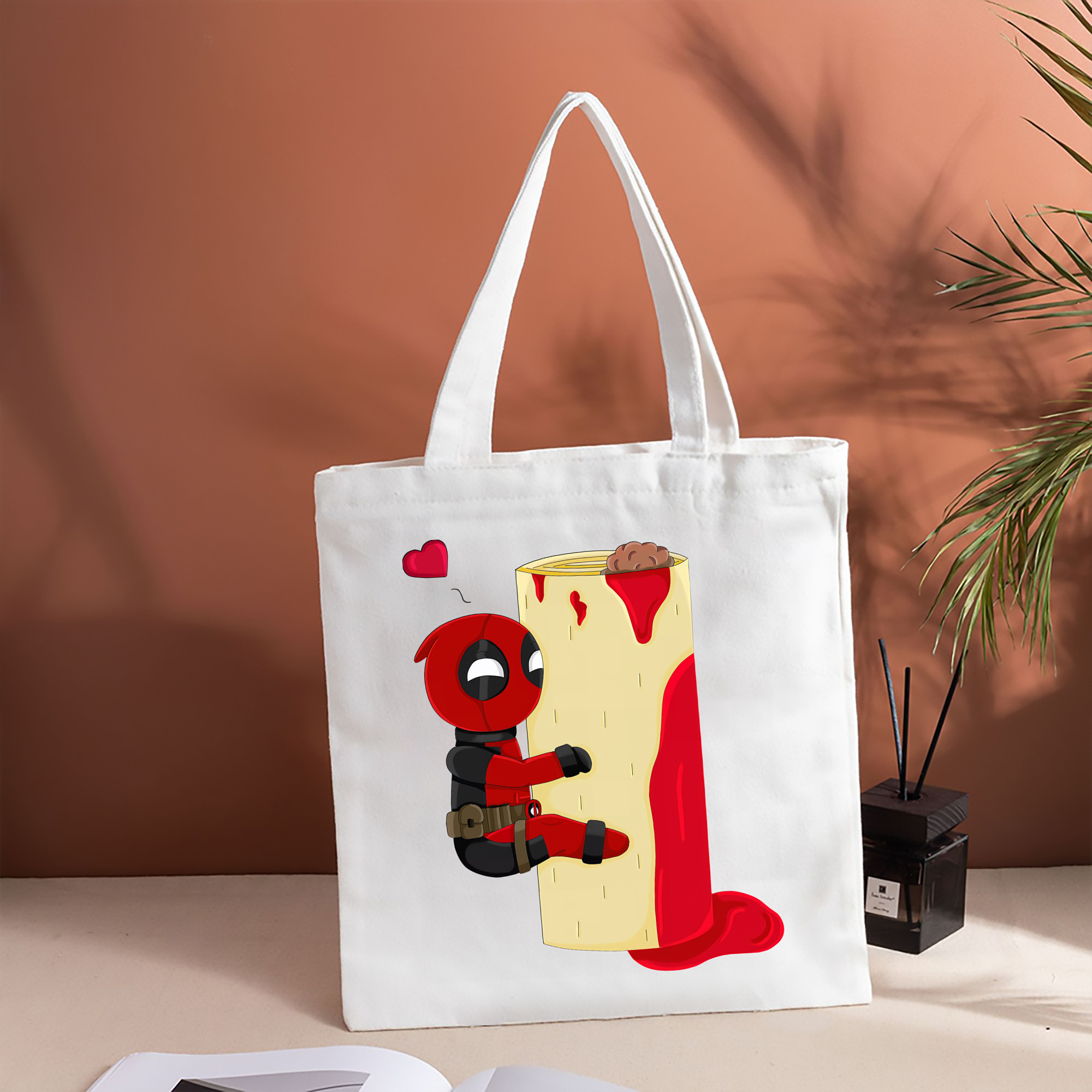 Deadpool デッドプール 縦型キャンバス生地手提げバッグ　トートバッグ