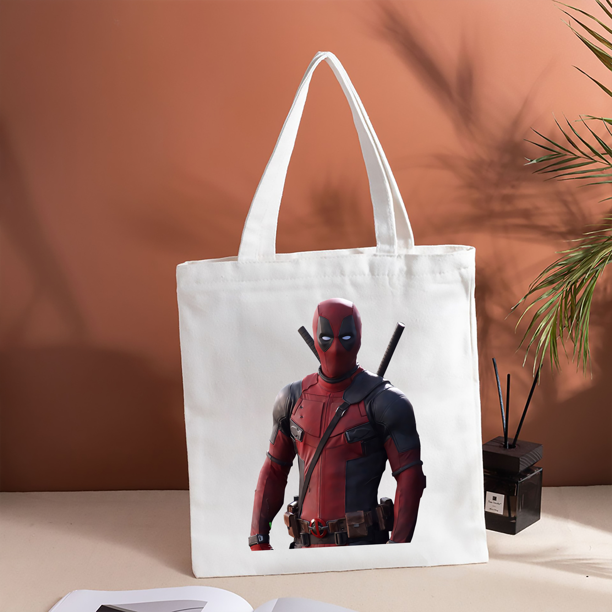 Deadpool デッドプール 縦型キャンバス生地手提げバッグ　トートバッグ