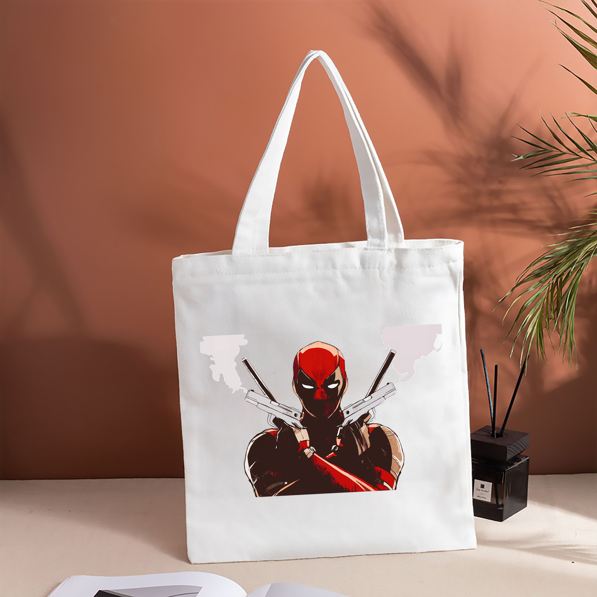 Deadpool デッドプール 縦型キャンバス生地手提げバッグ　トートバッグ