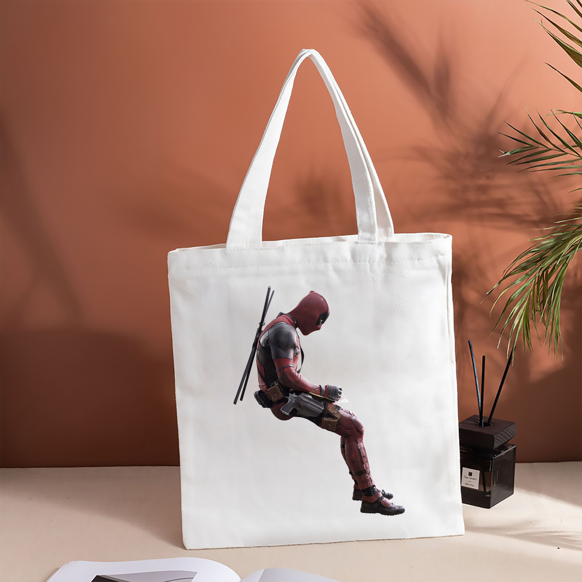 Deadpool デッドプール 縦型キャンバス生地手提げバッグ　トートバッグ