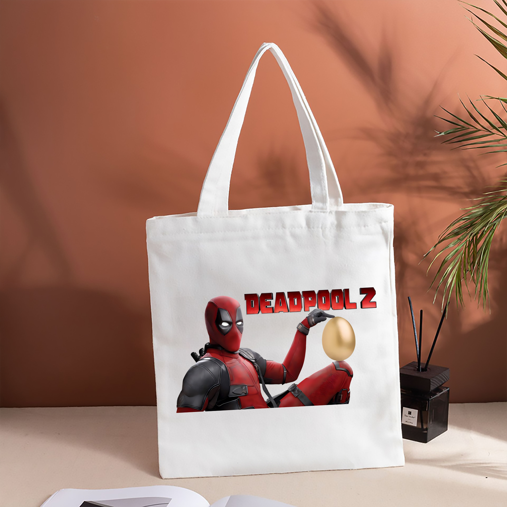 Deadpool デッドプール 縦型キャンバス生地手提げバッグ　トートバッグ