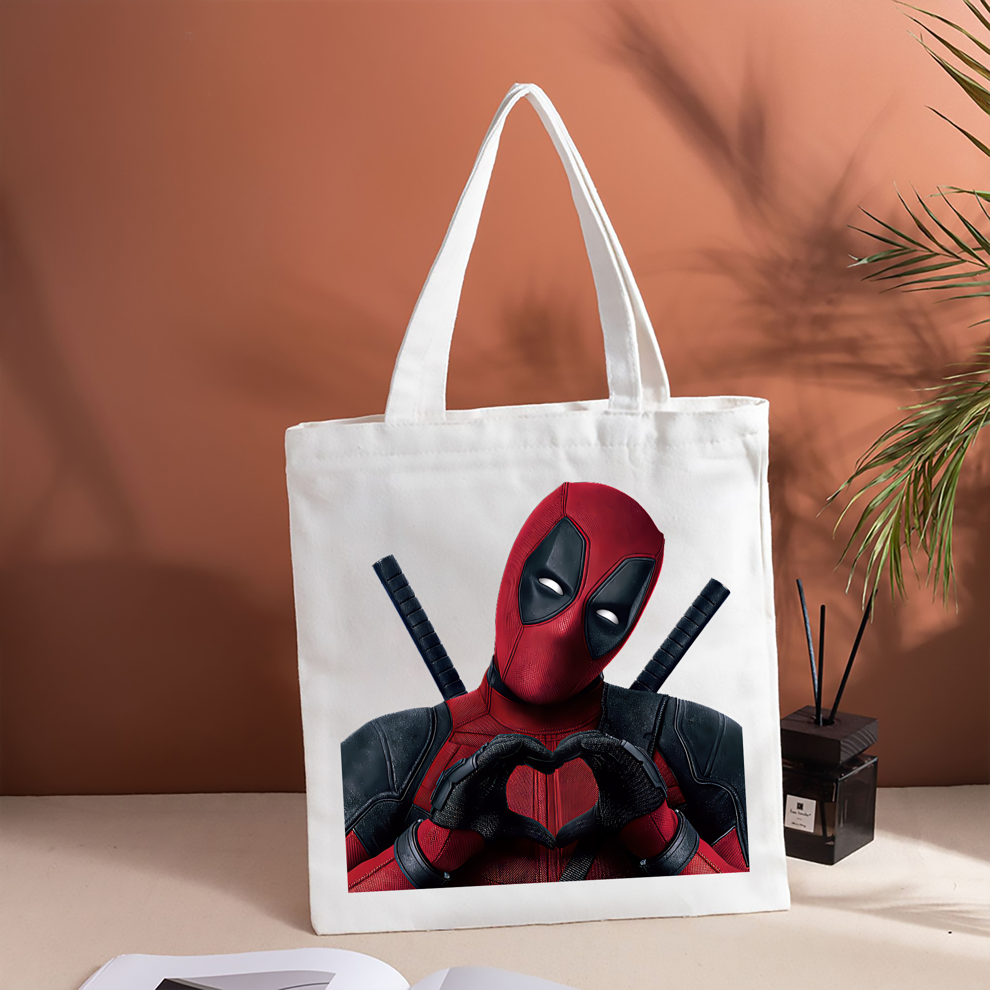 Deadpool デッドプール 縦型キャンバス生地手提げバッグ　トートバッグ