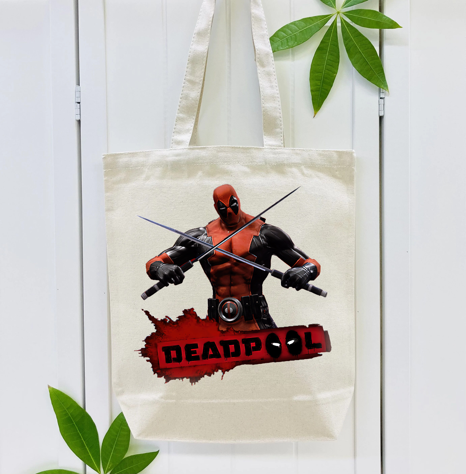 Deadpool デッドプール 縦型キャンバス生地手提げバッグ　トートバッグ