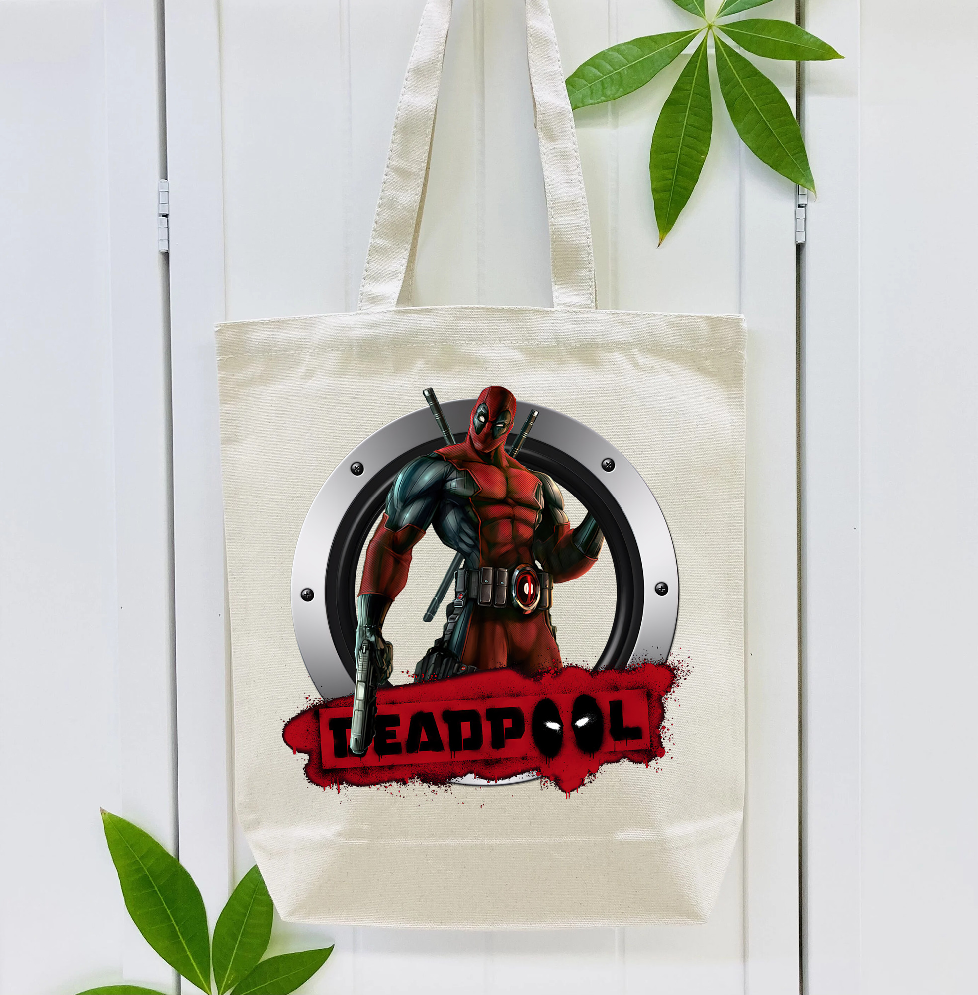 Deadpool デッドプール 縦型キャンバス生地手提げバッグ　トートバッグ