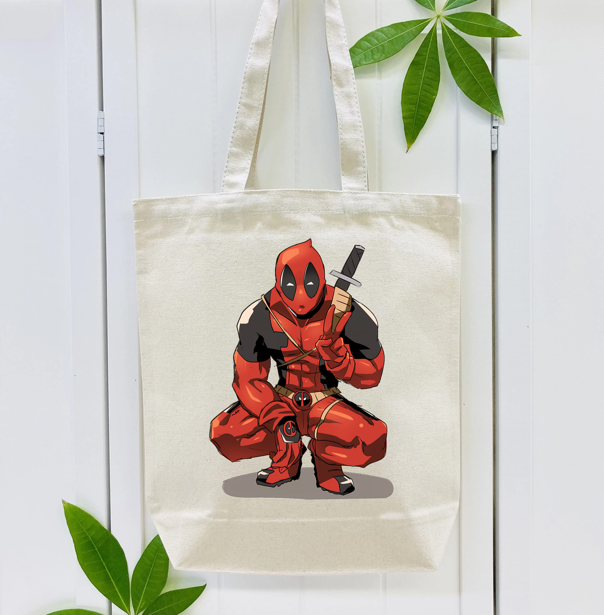 Deadpool デッドプール 縦型キャンバス生地手提げバッグ　トートバッグ