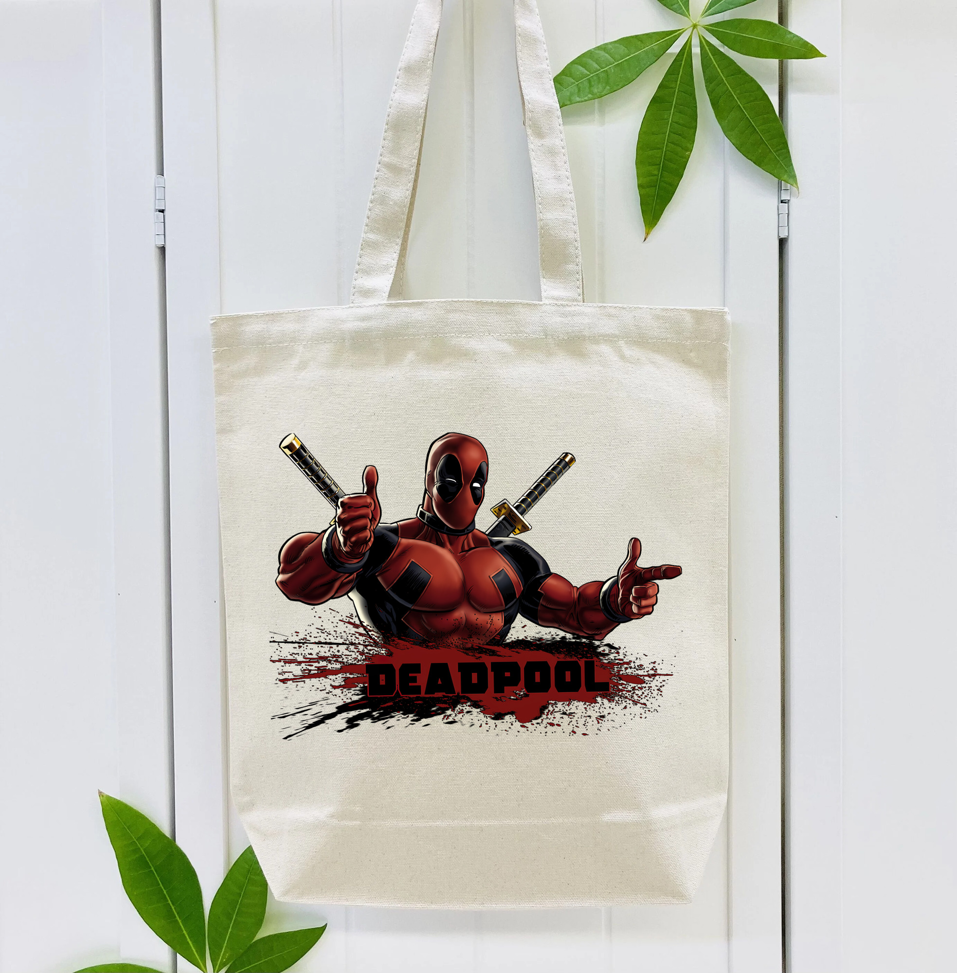 Deadpool デッドプール 縦型キャンバス生地手提げバッグ　トートバッグ