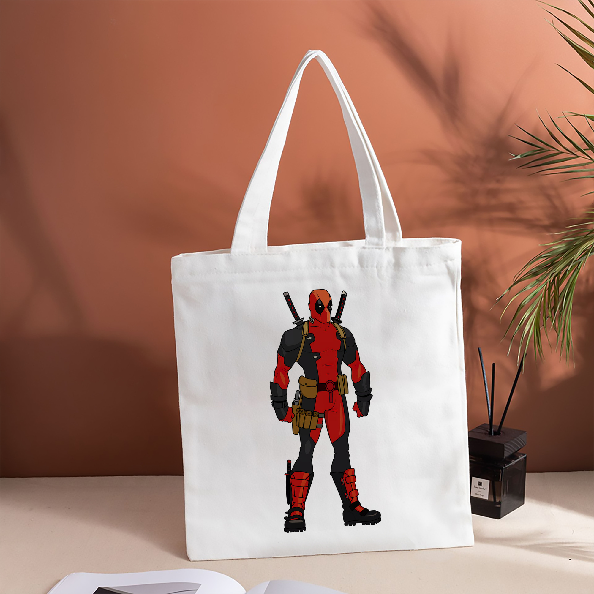 Deadpool デッドプール 縦型キャンバス生地手提げバッグ　トートバッグ