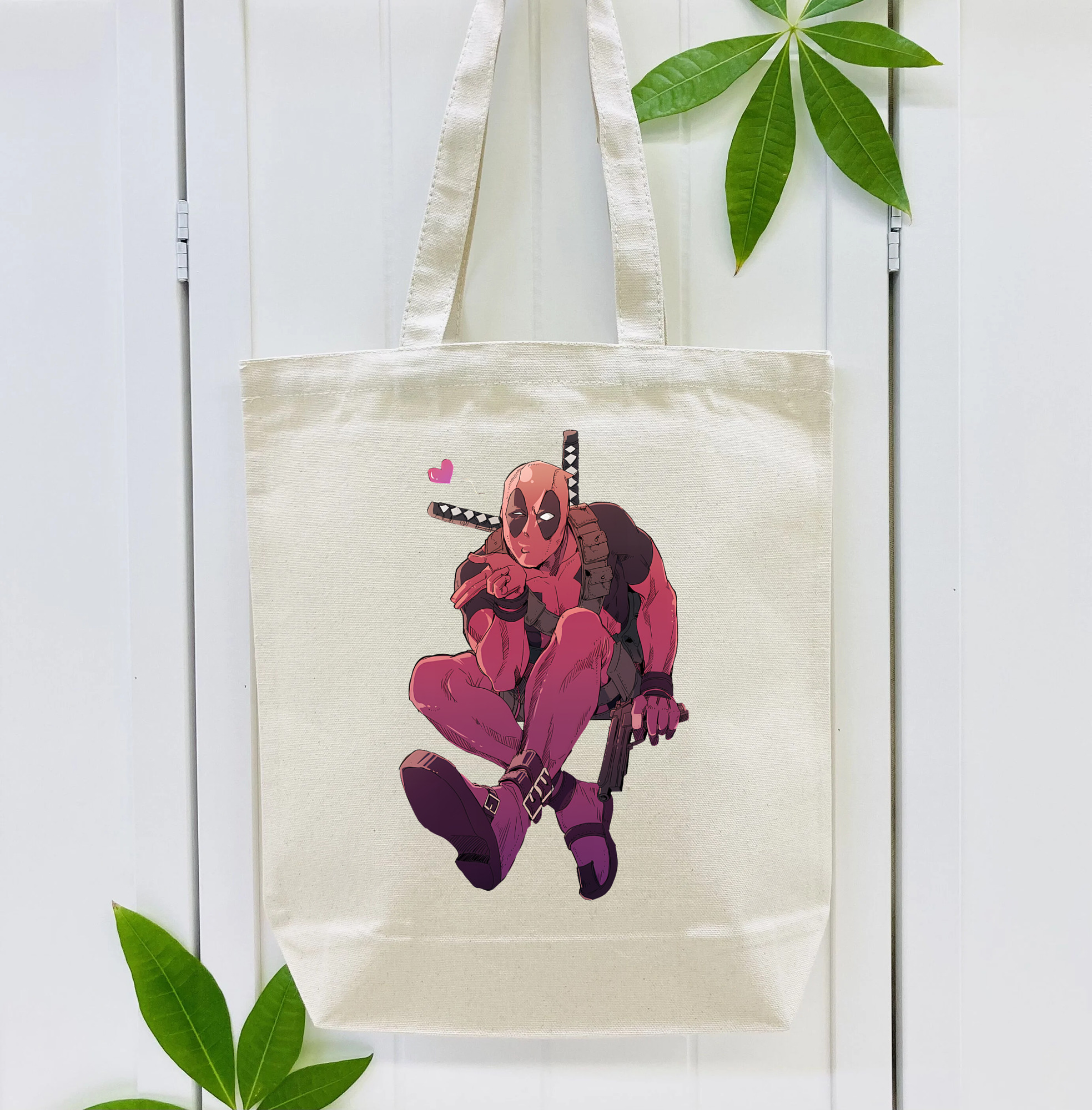 Deadpool デッドプール 縦型キャンバス生地手提げバッグ　トートバッグ