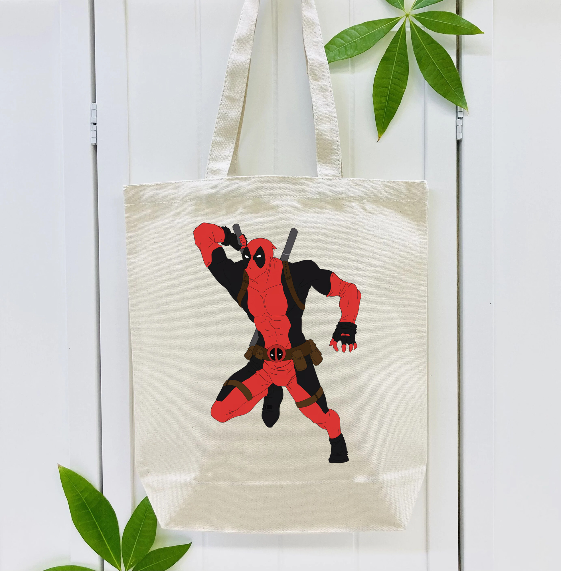 Deadpool デッドプール 縦型キャンバス生地手提げバッグ　トートバッグ