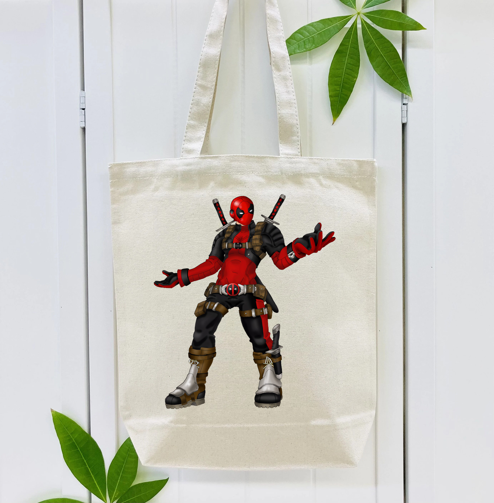 Deadpool デッドプール 縦型キャンバス生地手提げバッグ　トートバッグ