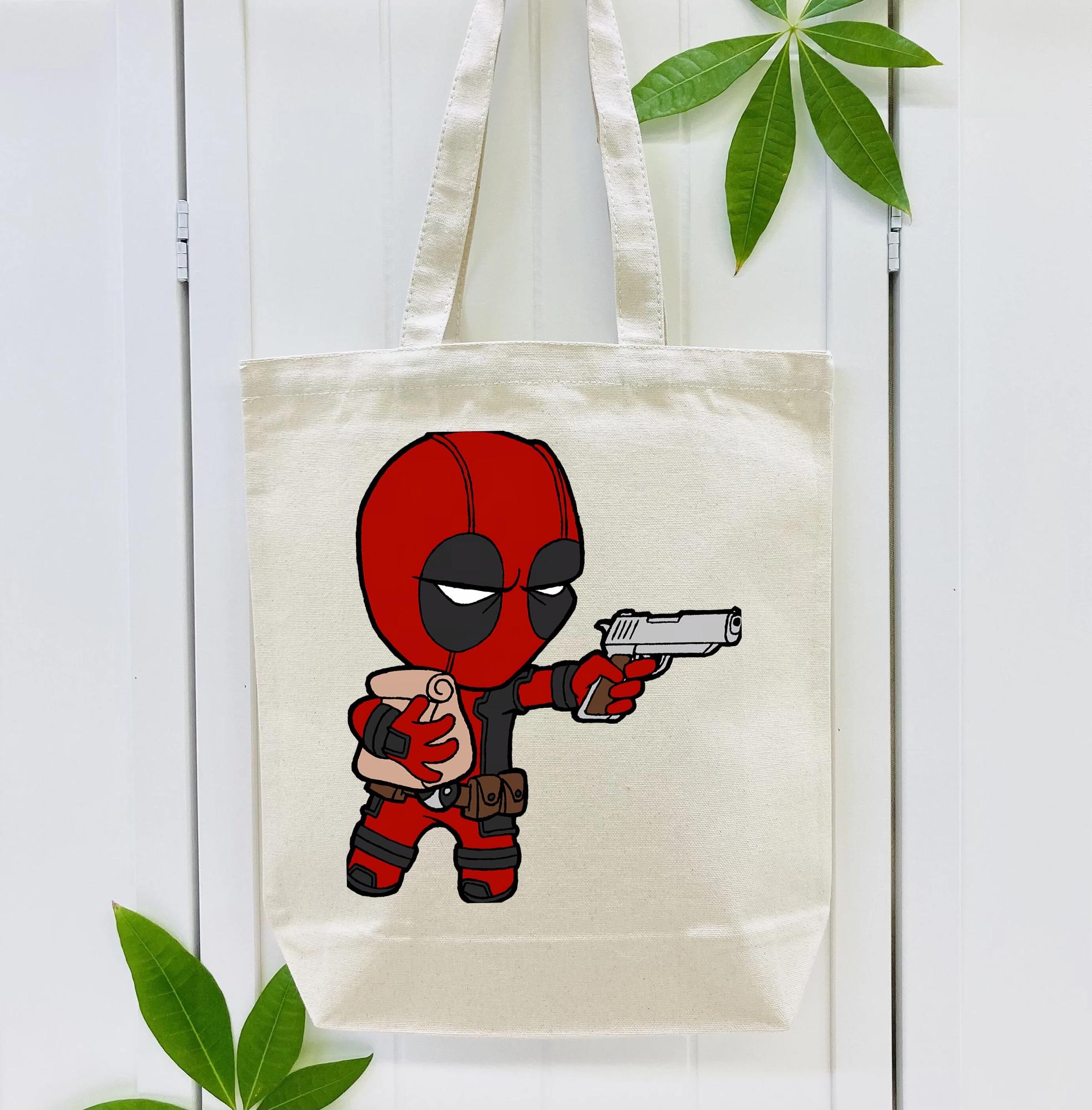 Deadpool デッドプール 縦型キャンバス生地手提げバッグ　トートバッグ
