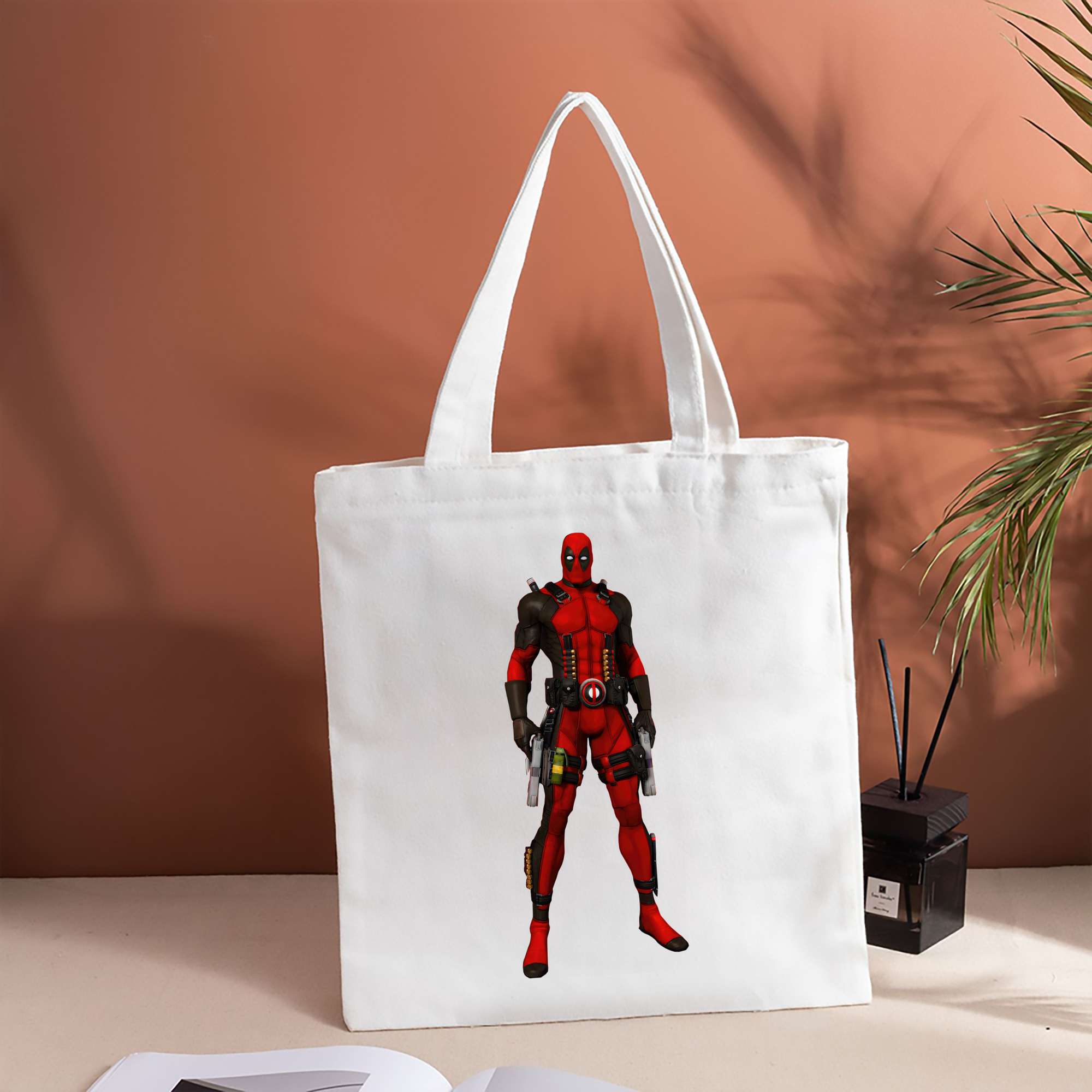 Deadpool デッドプール 縦型キャンバス生地手提げバッグ　トートバッグ