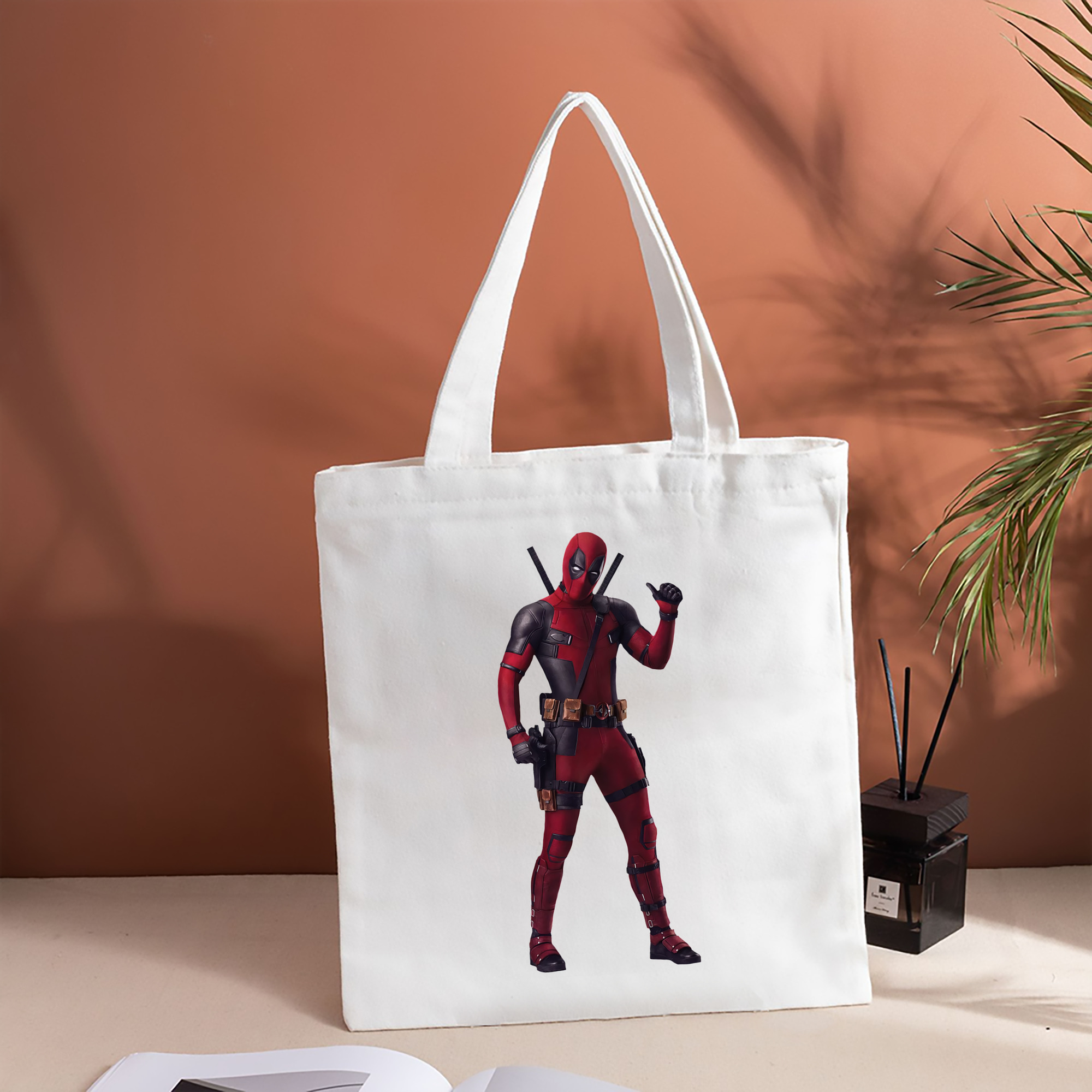 Deadpool デッドプール 縦型キャンバス生地手提げバッグ　トートバッグ