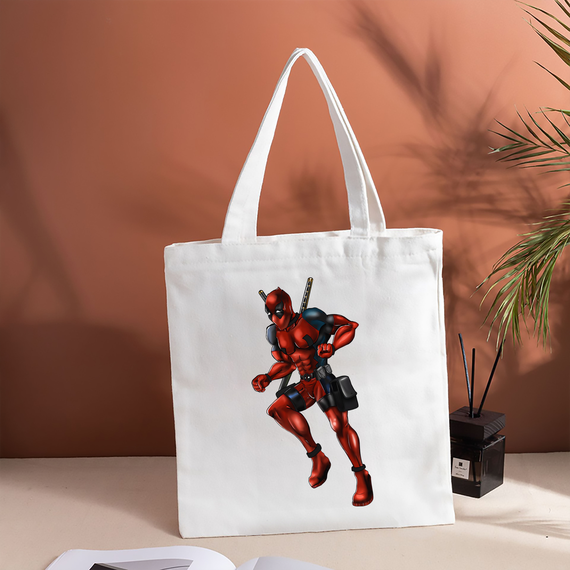 Deadpool デッドプール 縦型キャンバス生地手提げバッグ　トートバッグ