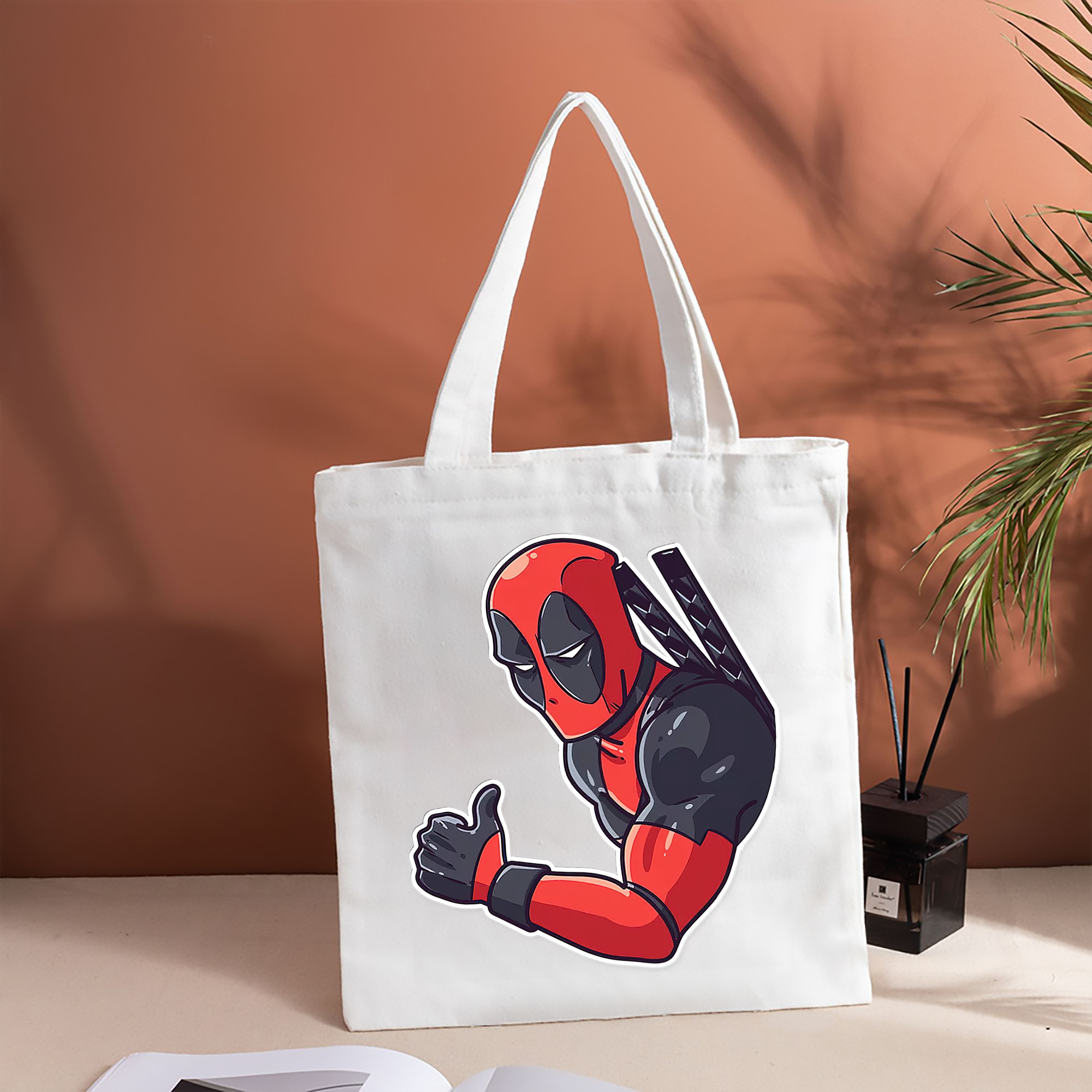 Deadpool デッドプール 縦型キャンバス生地手提げバッグ　トートバッグ