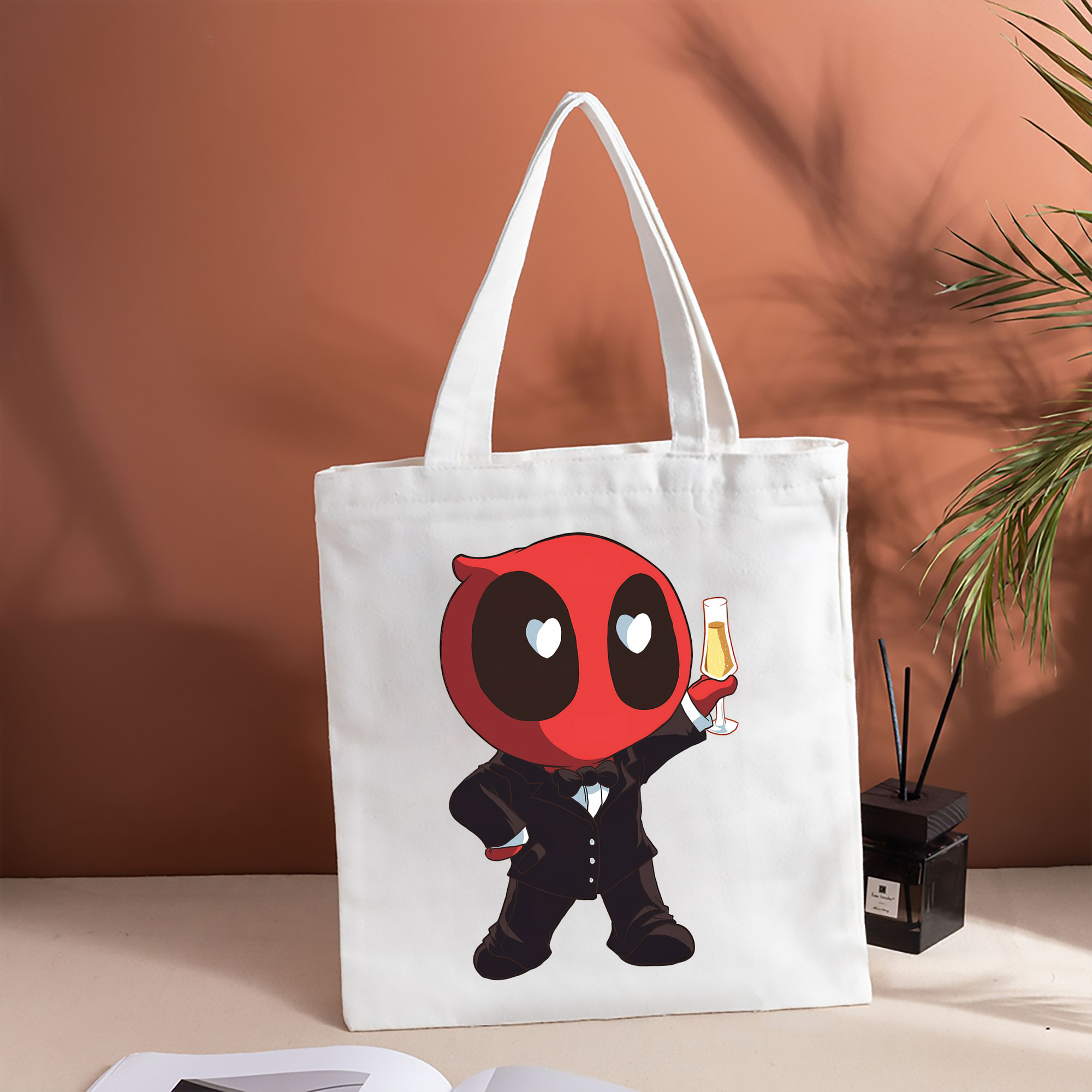 Deadpool デッドプール 縦型キャンバス生地手提げバッグ　トートバッグ