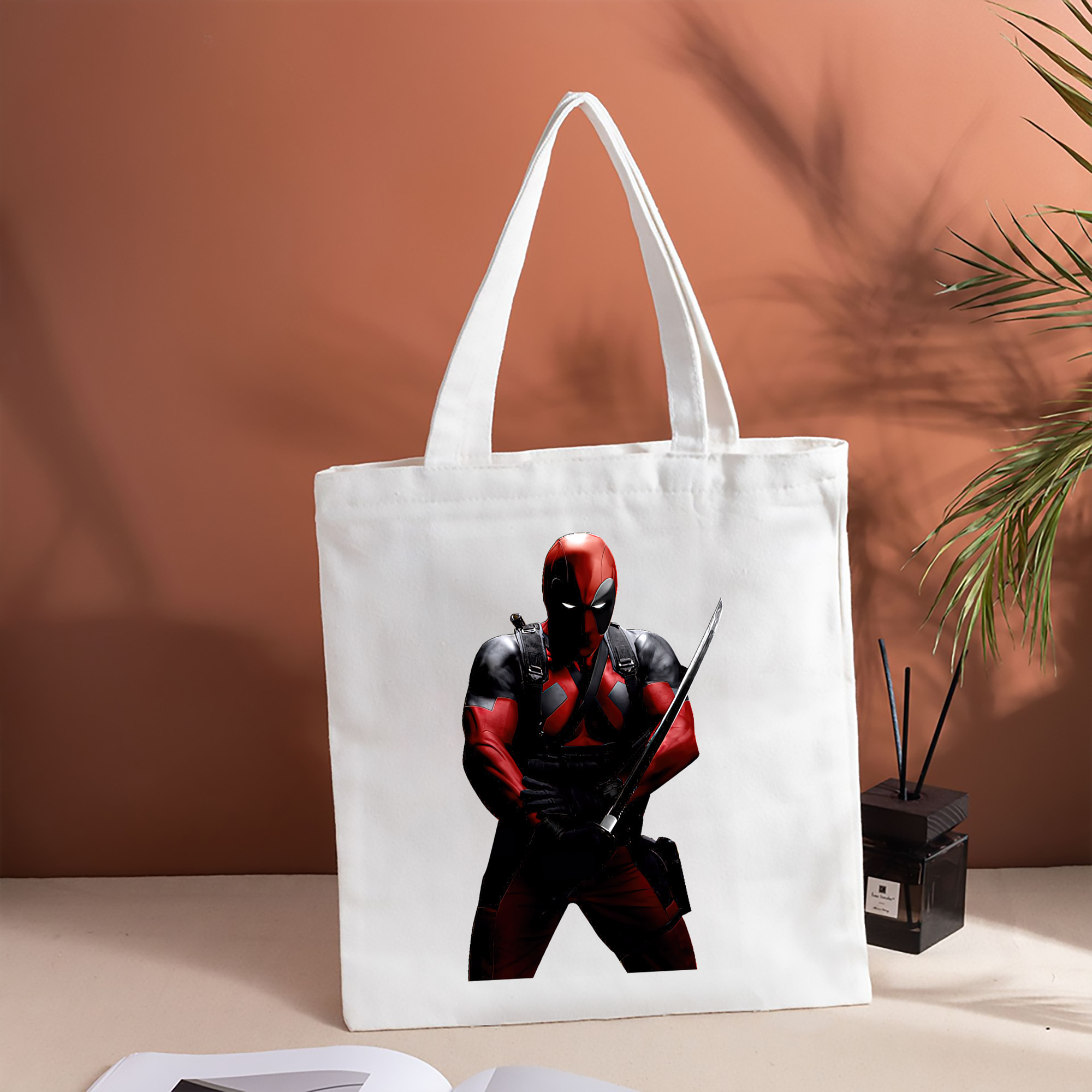 Deadpool デッドプール 縦型キャンバス生地手提げバッグ　トートバッグ