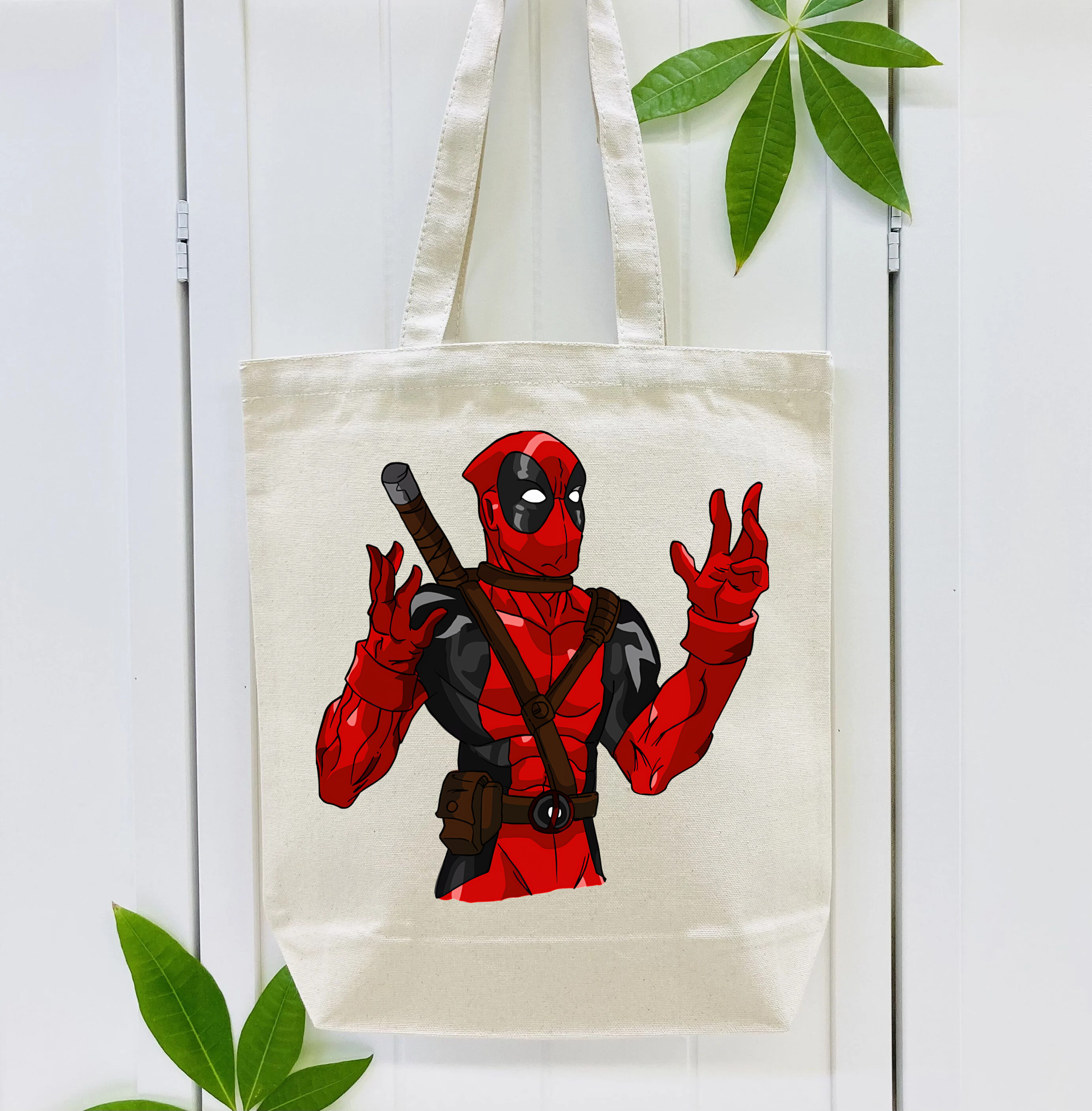Deadpool デッドプール 縦型キャンバス生地手提げバッグ　トートバッグ