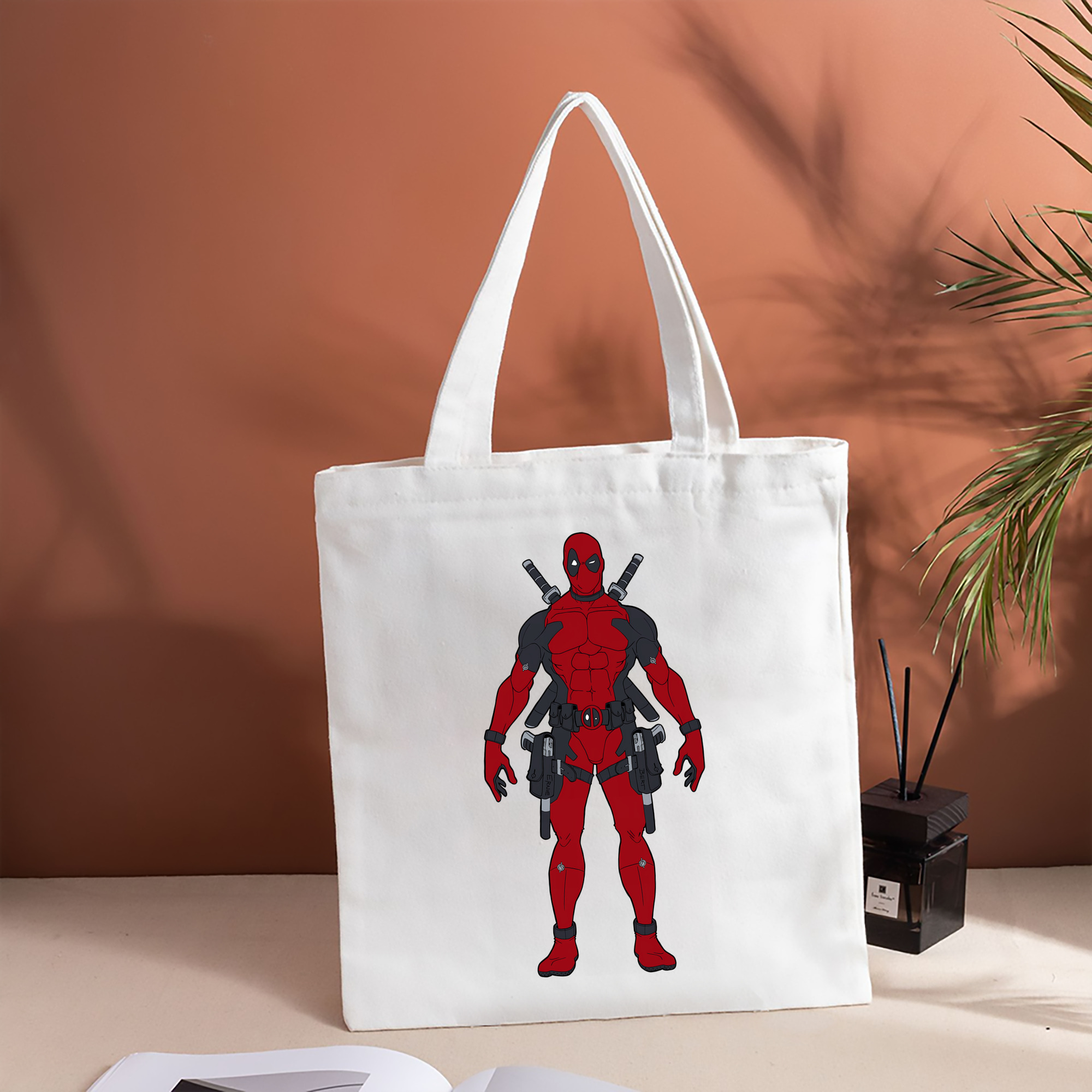 Deadpool デッドプール 縦型キャンバス生地手提げバッグ　トートバッグ