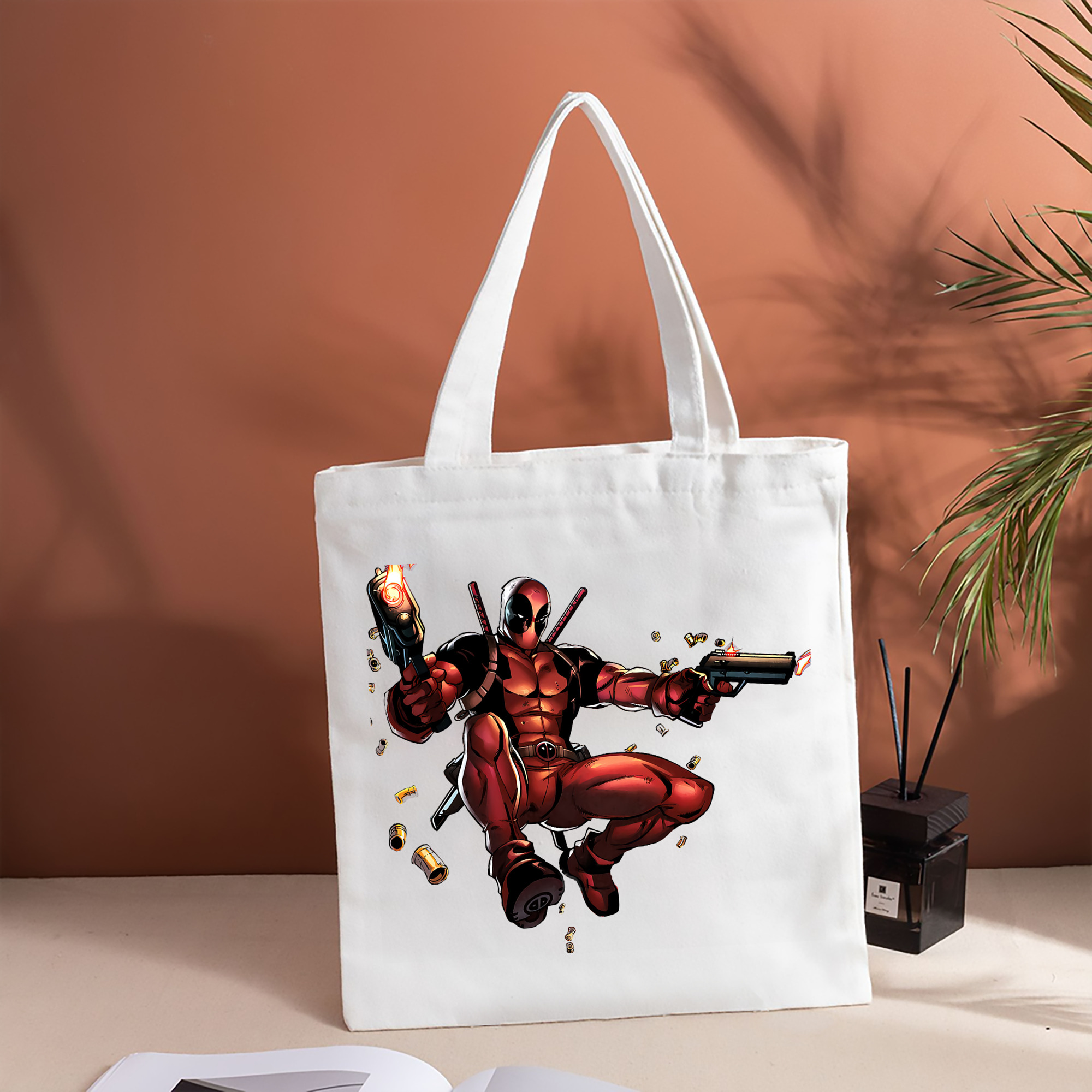 Deadpool デッドプール 縦型キャンバス生地手提げバッグ　トートバッグ