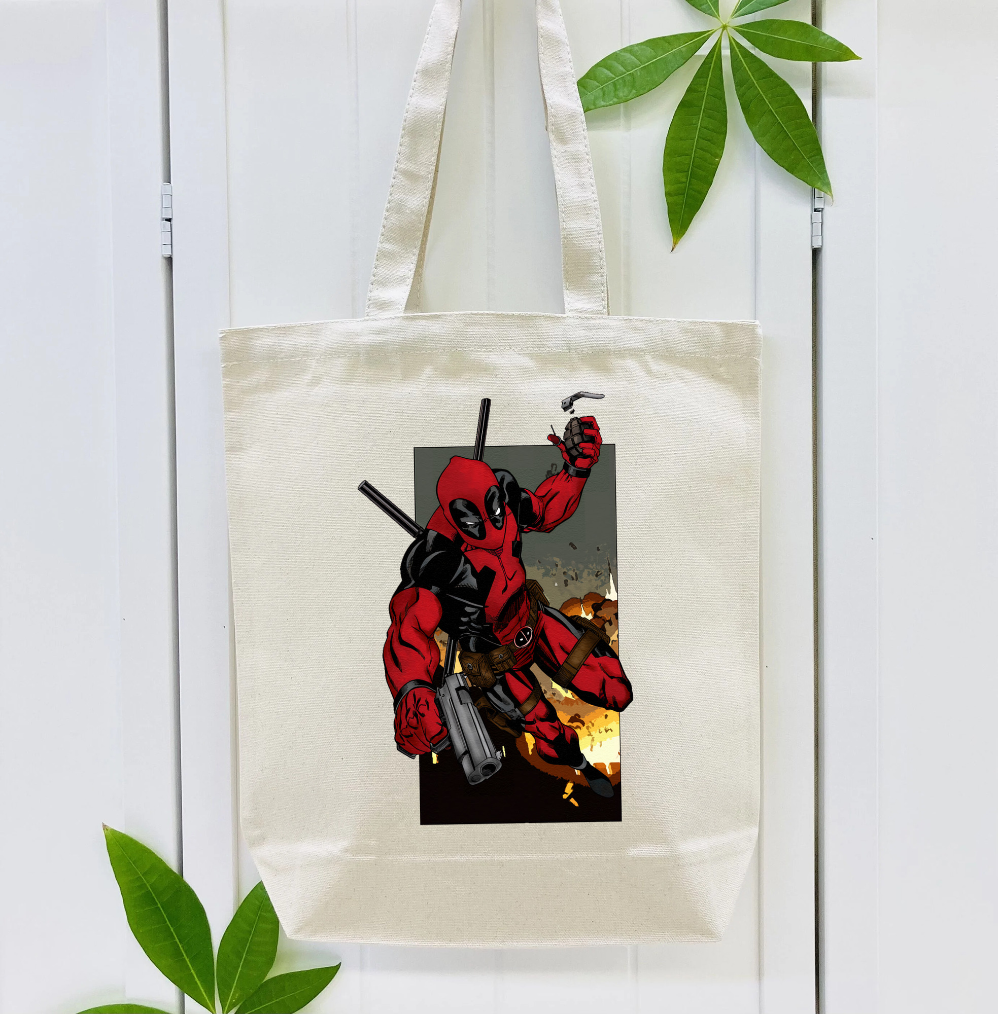Deadpool デッドプール 縦型キャンバス生地手提げバッグ　トートバッグ